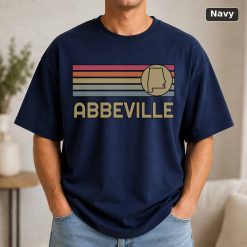 Abbeville Alabama Retro State Map T-Shirt Design 9