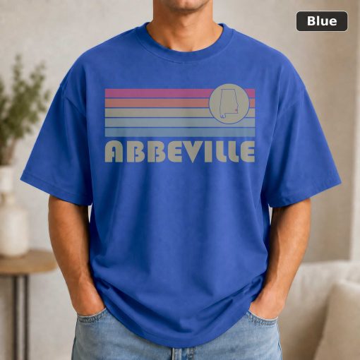 Abbeville Alabama Retro Sunset T-Shirt, Vintage Style 2