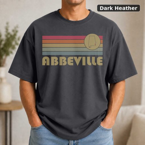 Abbeville Alabama Retro Sunset T-Shirt, Vintage Style 3