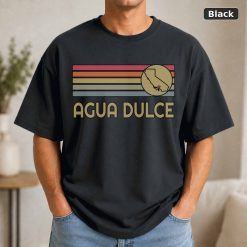 Agua Dulce California Retro State Map T-Shirt Design