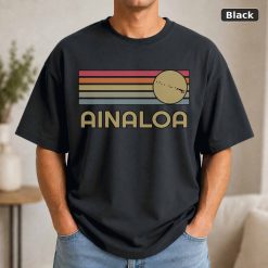 Ainaloa Hawaii Retro State Map T-Shirt Design