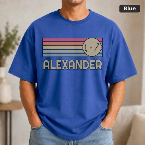 Alexander Arkansas Retro State Map T-Shirt Design 2