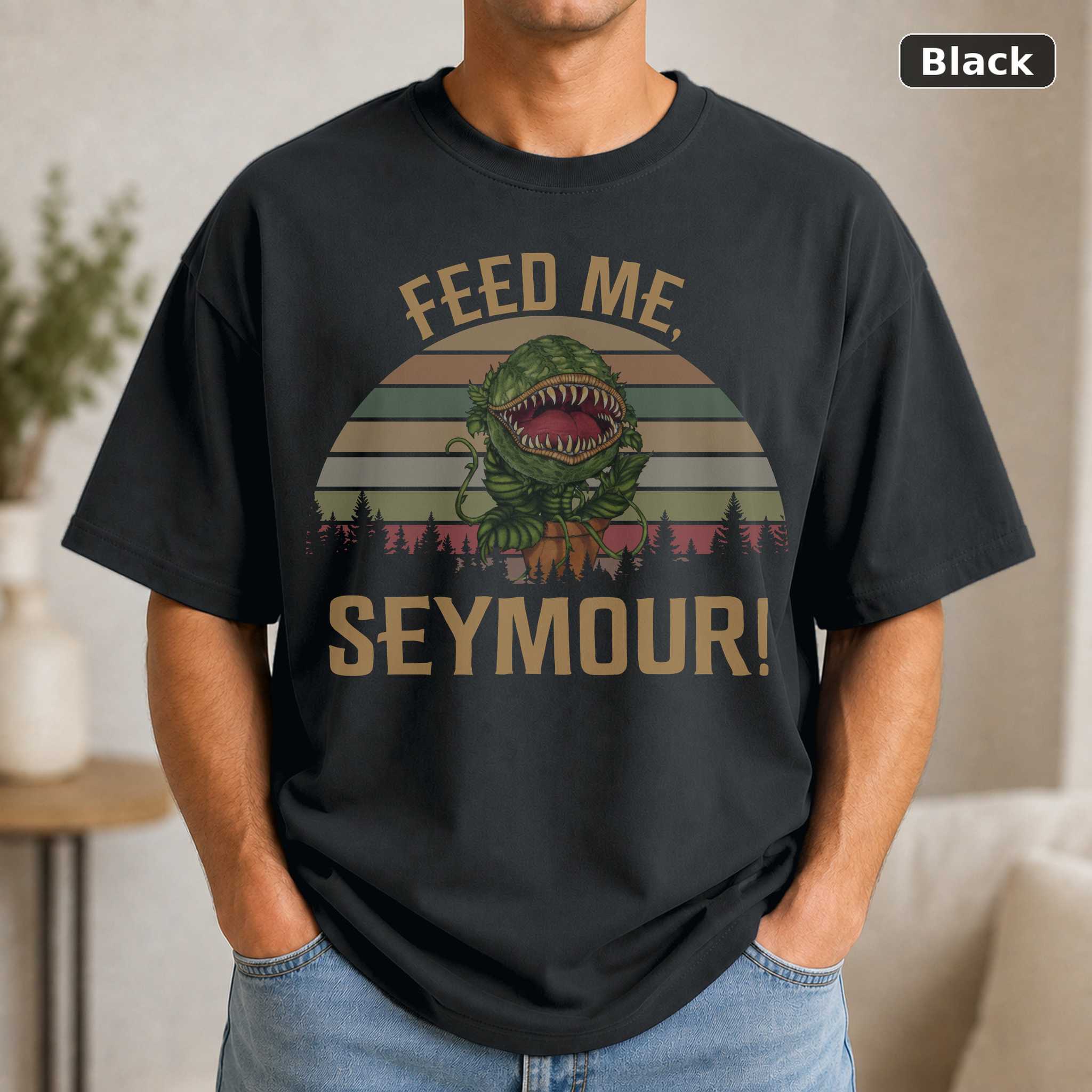 Audrey Ii Feed Me Seymour Vintage Retro T-Shirt, Classic Movie Shirt, Funny T-Shirt Audrey Ii Feed Me Seymour Vintage Retro T-Shirt, Classic Movie Shirt, Funny T-Shirt