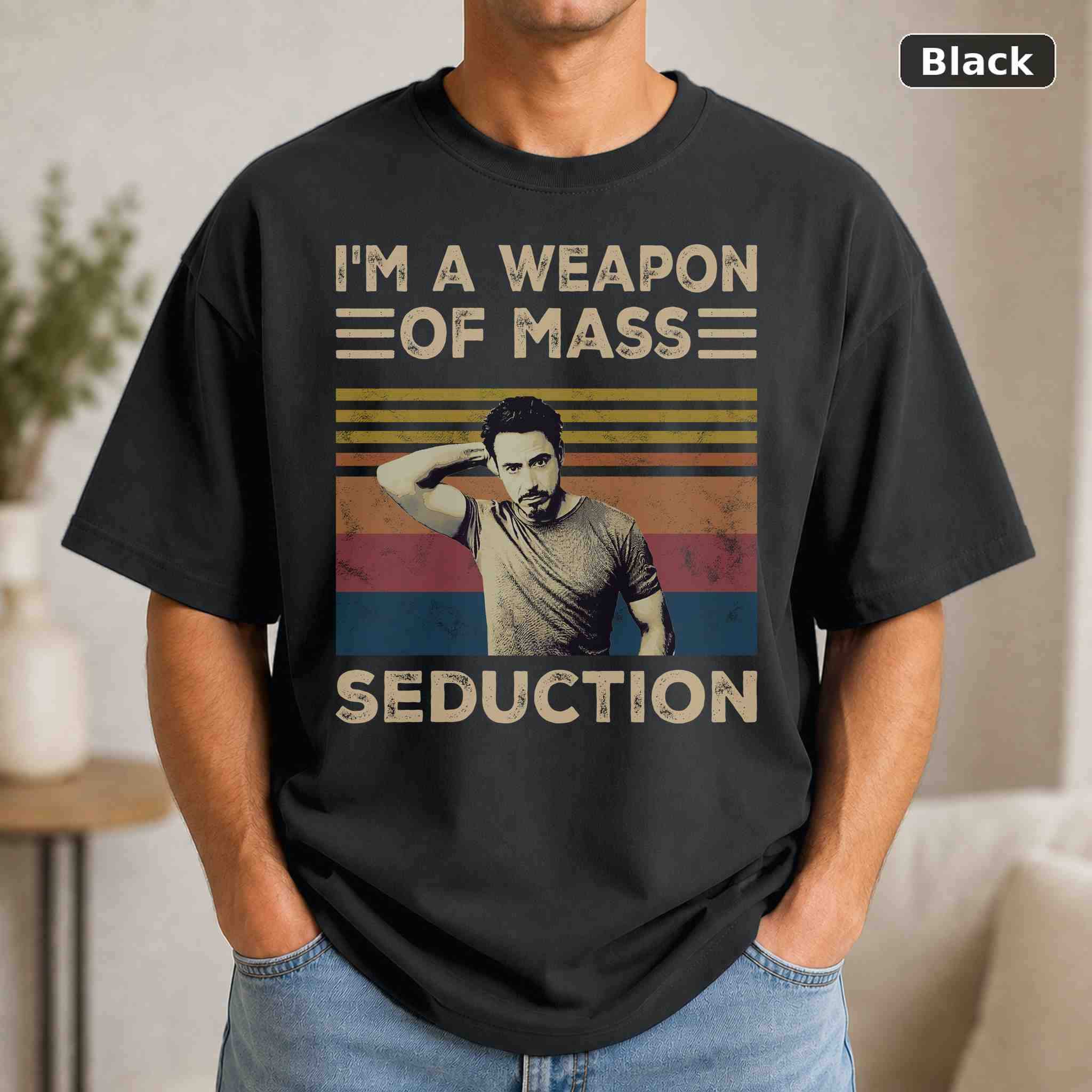 I’m A Weapon Of Mass Seduction T-Shirt, Vintage Movie Graphic Tee, Retro Film Fan Gift I’m A Weapon Of Mass Seduction T-Shirt, Vintage Movie Graphic Tee, Retro Film Fan Gift