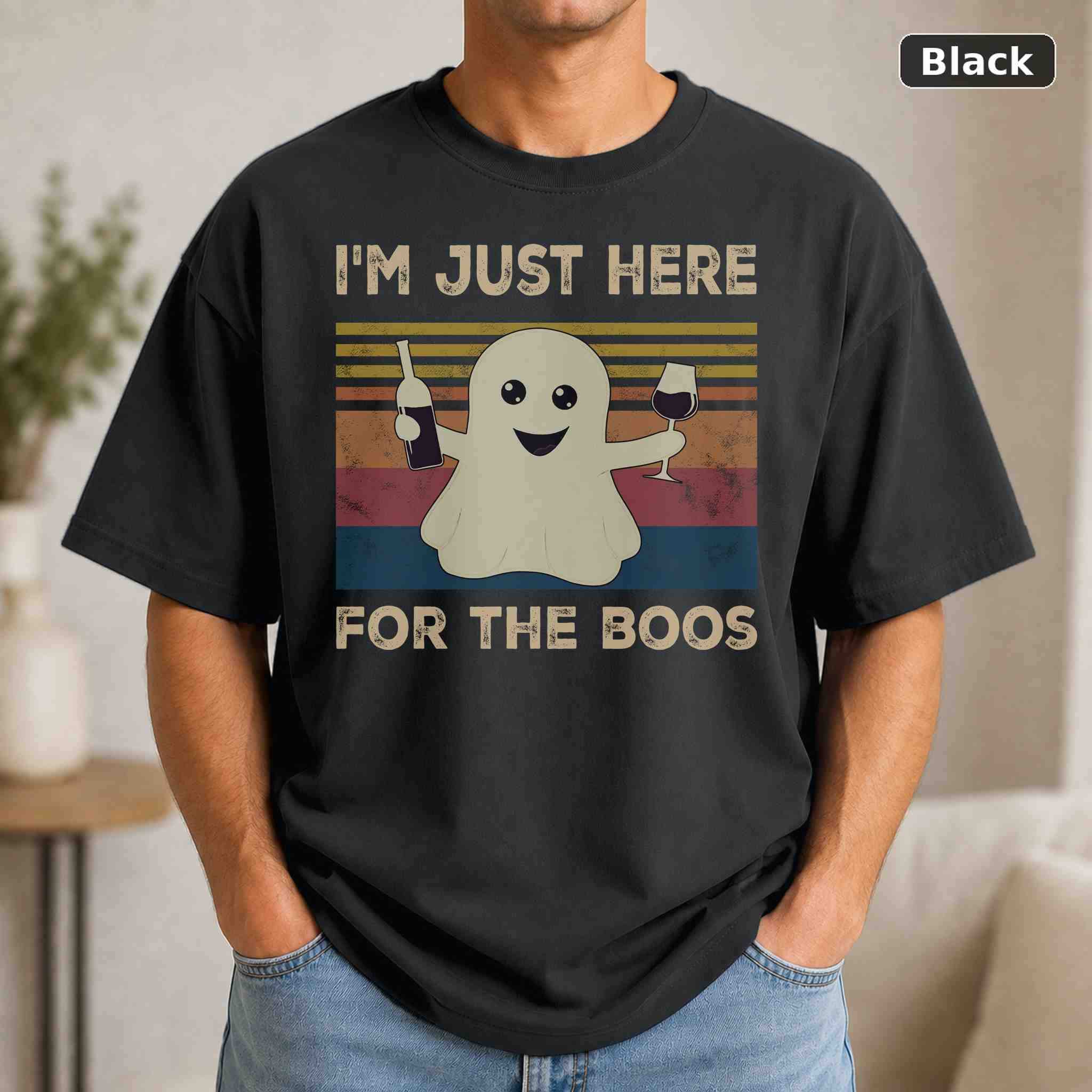 I’m Just Here For The Boos T-Shirt, Vintage Movie Graphic Tee, Retro Film Fan Gift I’m Just Here For The Boos T-Shirt, Vintage Movie Graphic Tee, Retro Film Fan Gift