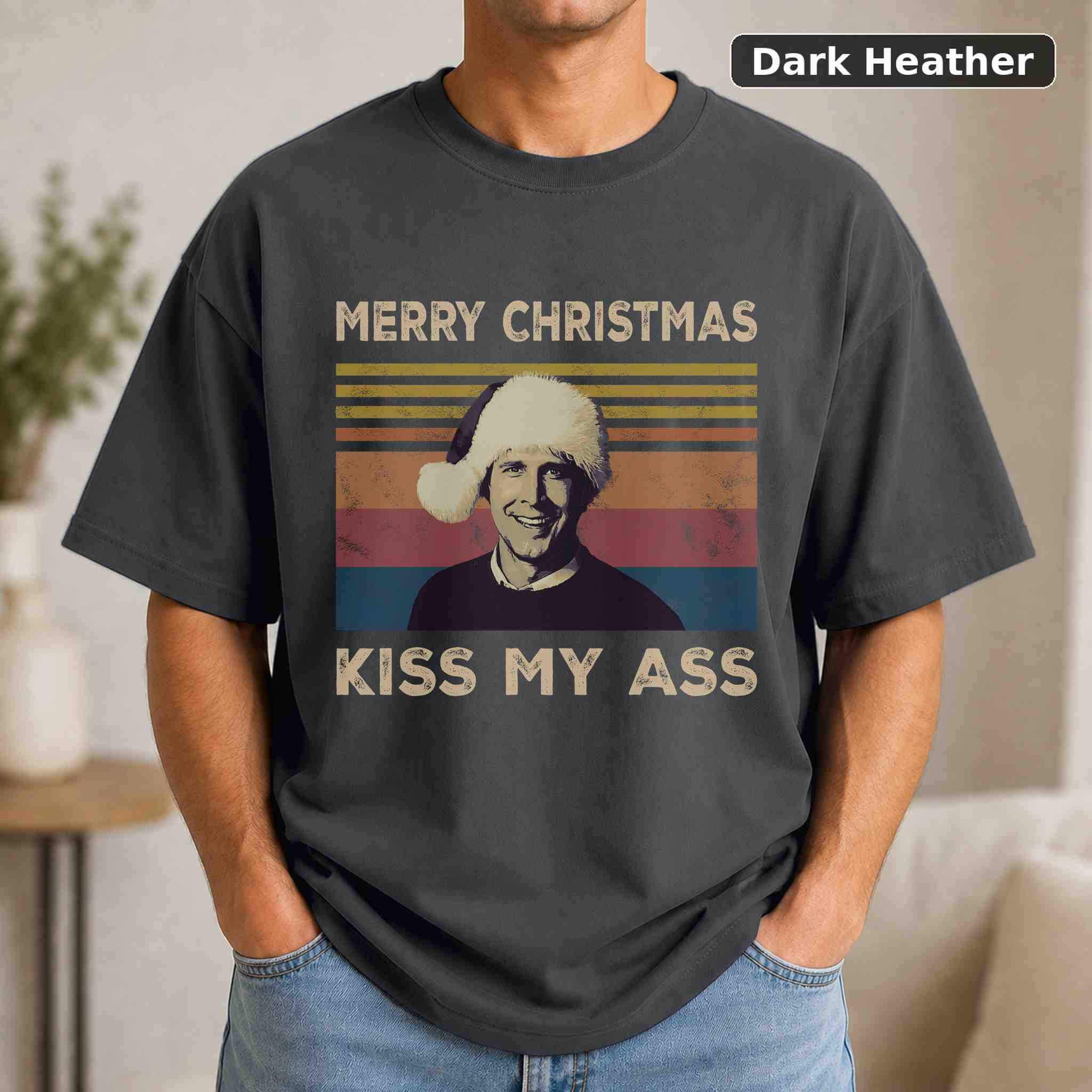 Merry Christmas Kiss My Ass T-Shirt, Vintage Movie Graphic Tee, Retro Film Fan Gift 3