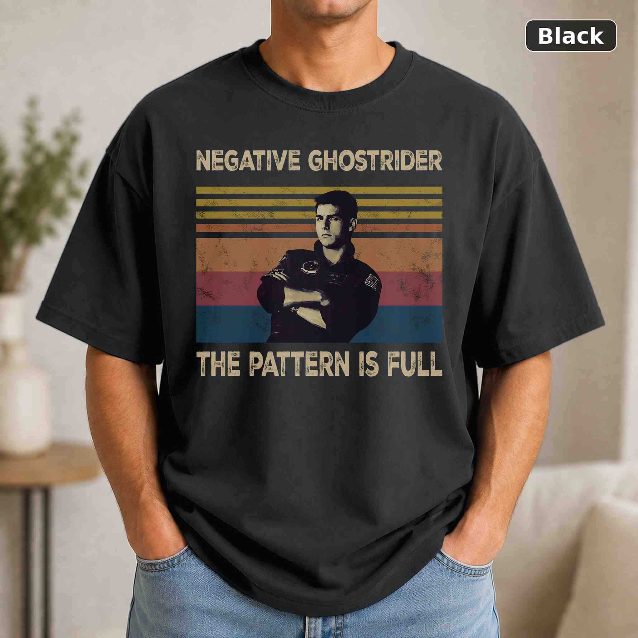 Negative Ghostrider The Pattern Is Full T-Shirt, Vintage Movie Graphic Tee, Retro Film Fan Gift