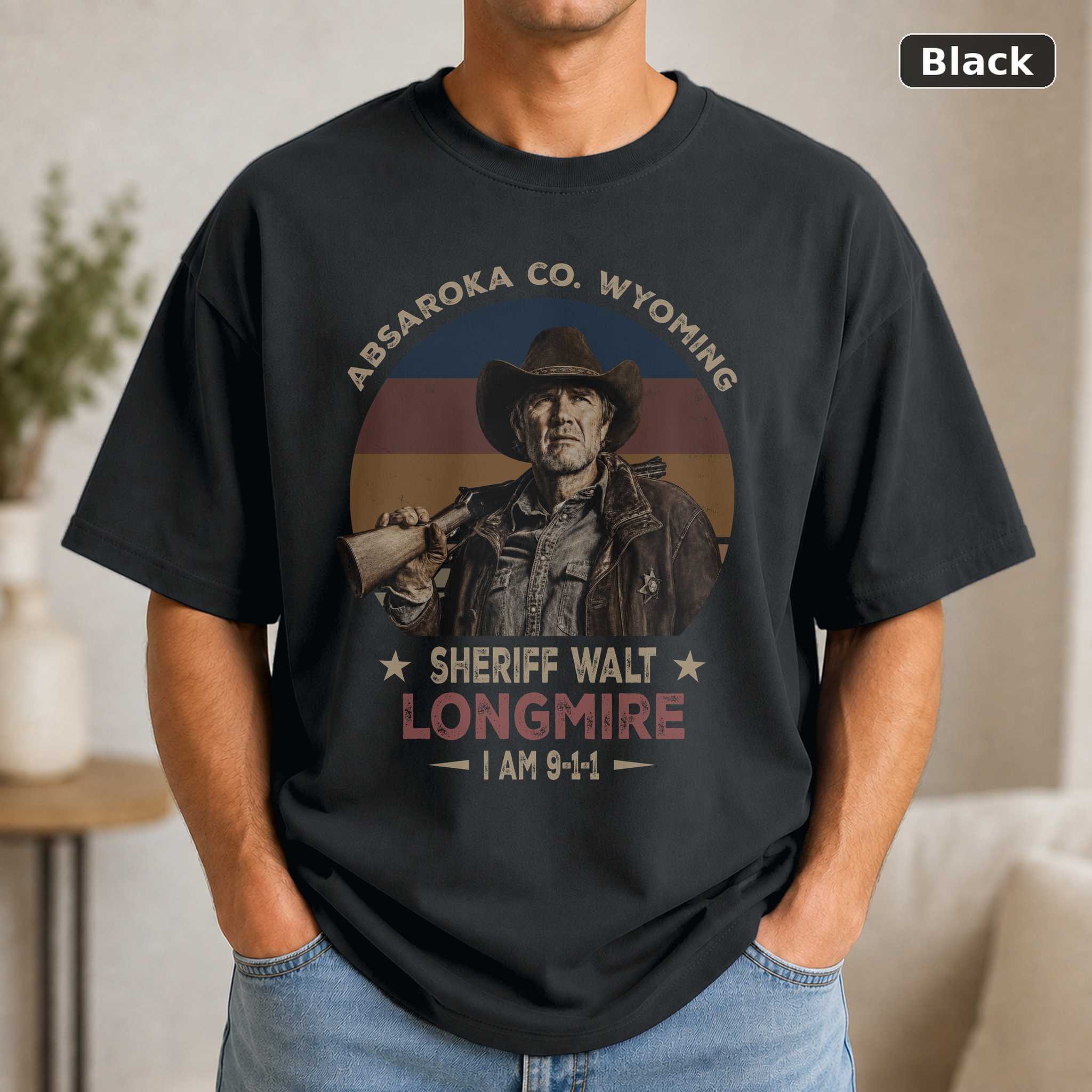 Absaroka Co Wyoming Sheriff Walt Longmire I Am 911 Vintage Shirt