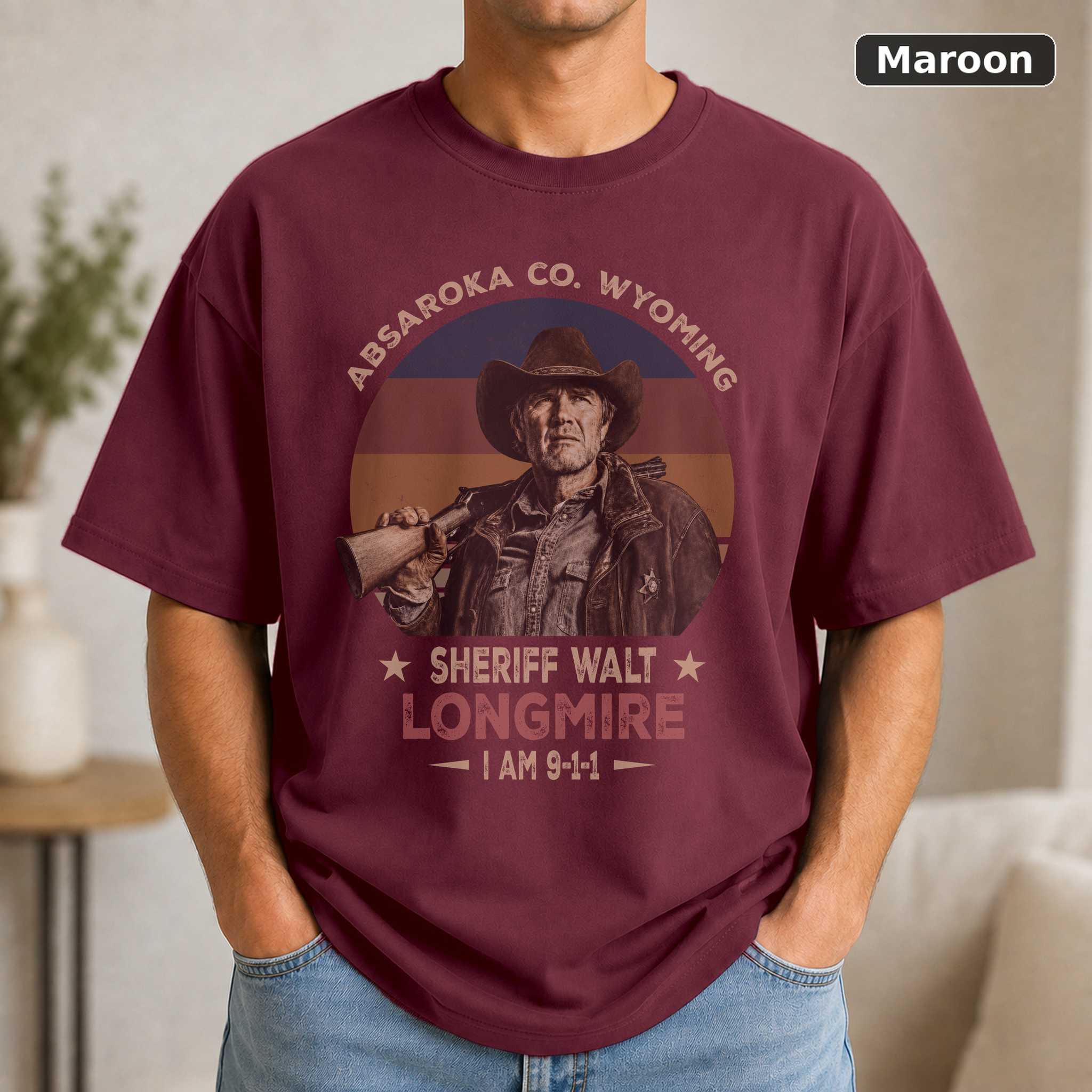 Absaroka Co Wyoming Sheriff Walt Longmire I Am 911 Vintage Shirt 4