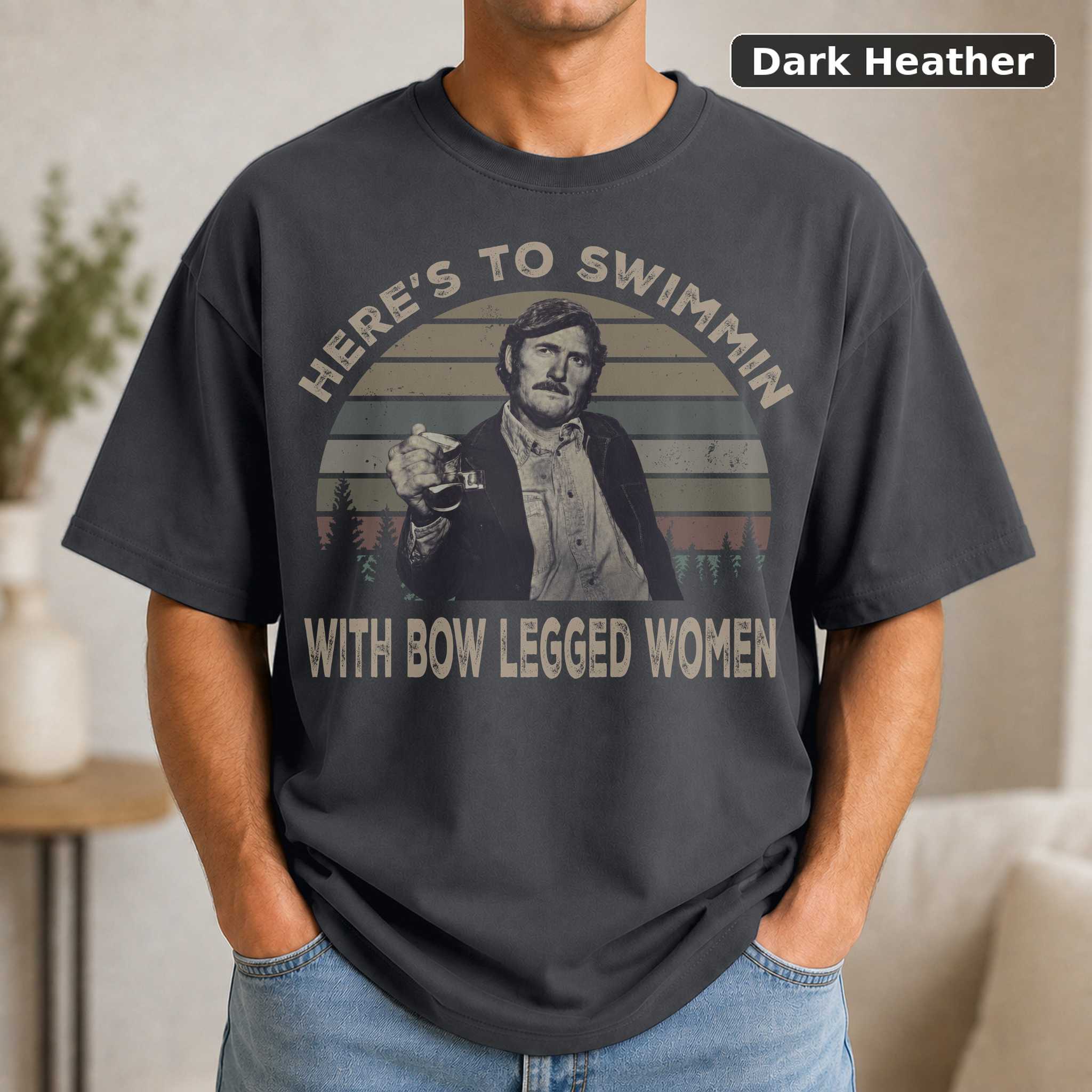 Here’s To Swimmin With Bow Legged Women Vintage Retro Sunset Jaws Vintage Movie Shirt 3