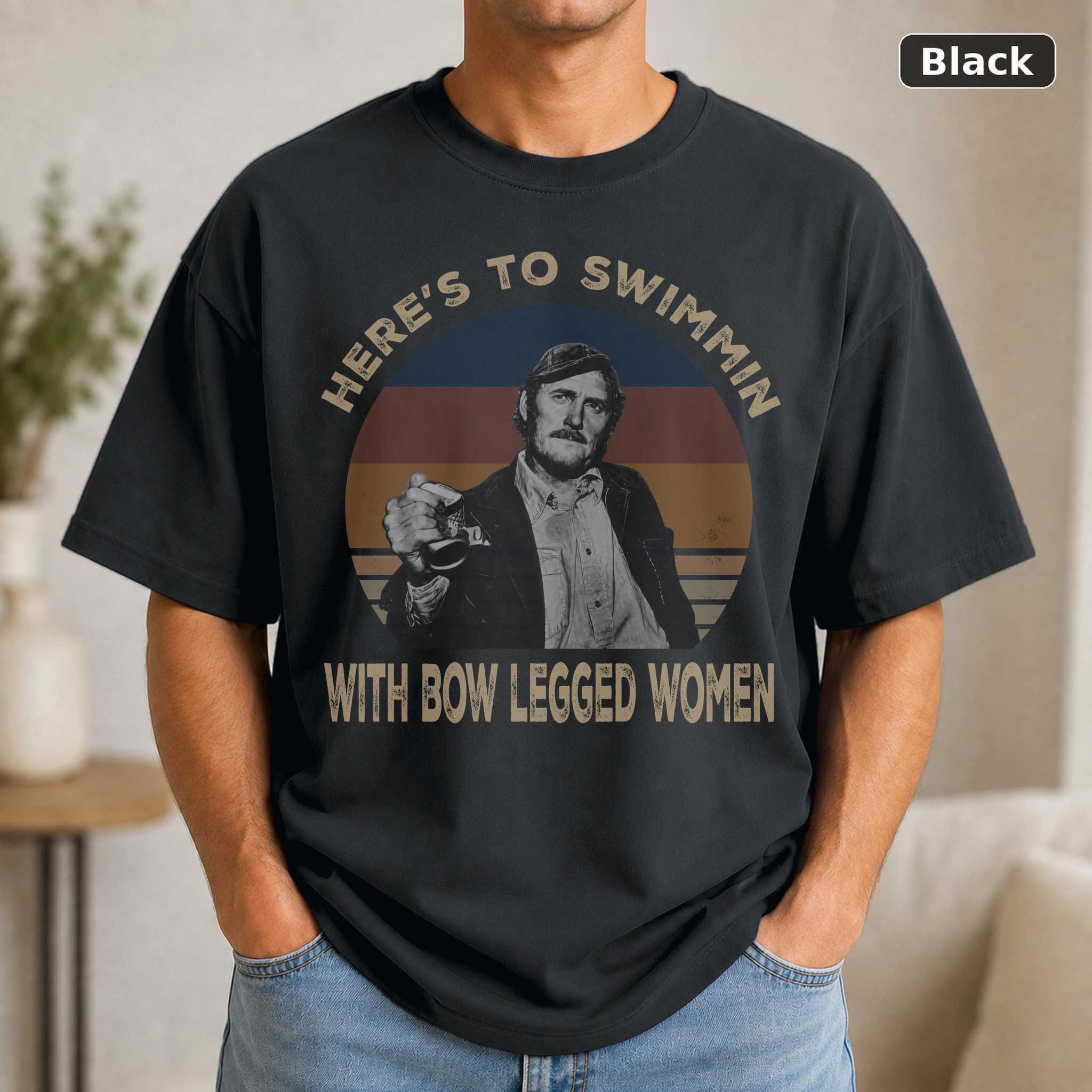 Here’s To Swimmin With Bow Legged Women Vintage Retro Sunset Jaws Vintage Movie T-Shirt Here’s To Swimmin With Bow Legged Women Vintage Retro Sunset Jaws Vintage Movie T-Shirt