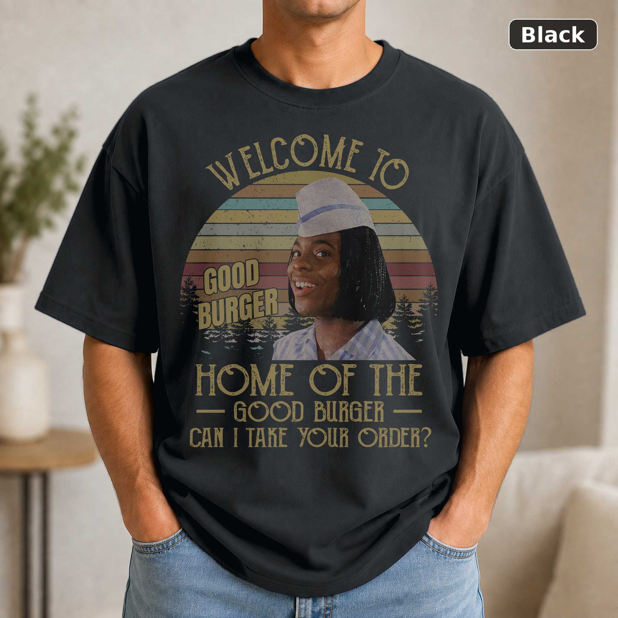 Kel Mitchell Welcome to Good Burger Vintage T-Shirt, Movies Quote Unisex TShirt Black Kel Mitchell Welcome to Good Burger Vintage T-Shirt, Movies Quote Unisex TShirt Black