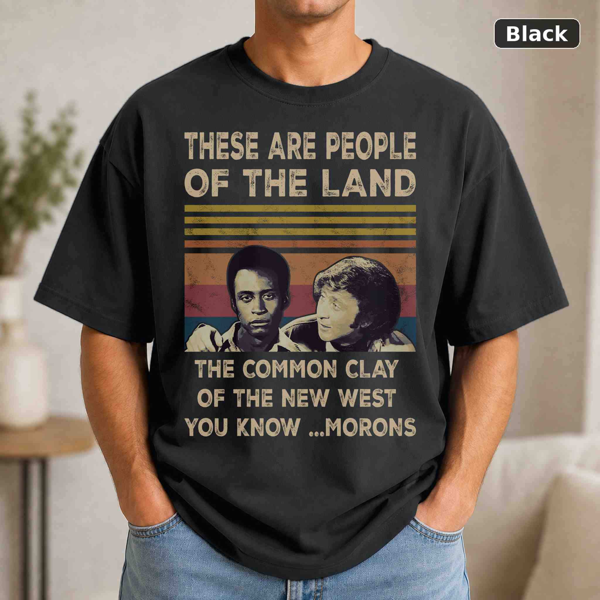 These Are People of the Land T-Shirt, Blazing Saddles Movie Graphic Tee, Classic Film Fan Gift