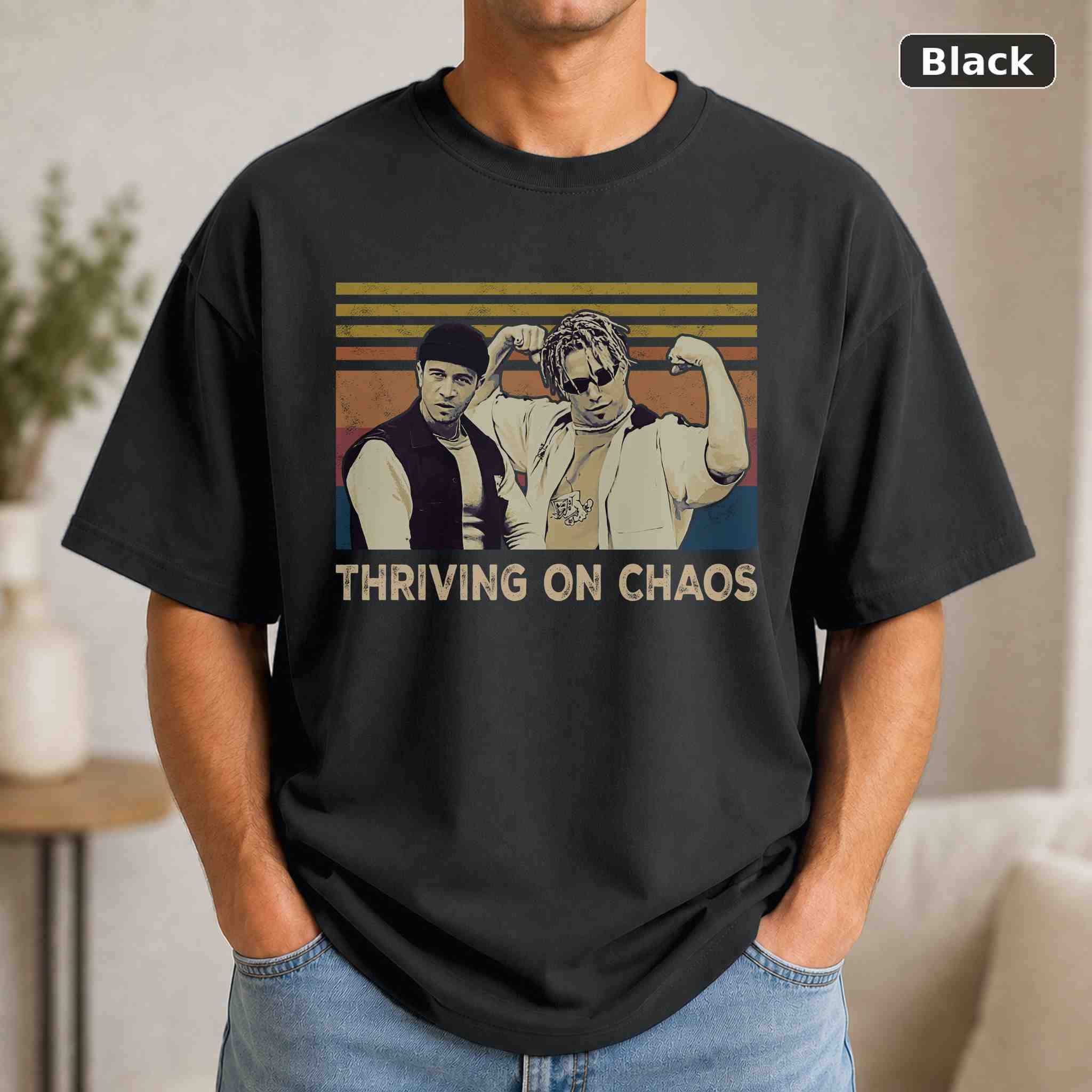 Thriving On Chaos T-Shirt, Vintage Movie Quote Graphic Tee, Classic Film Fan Gift
