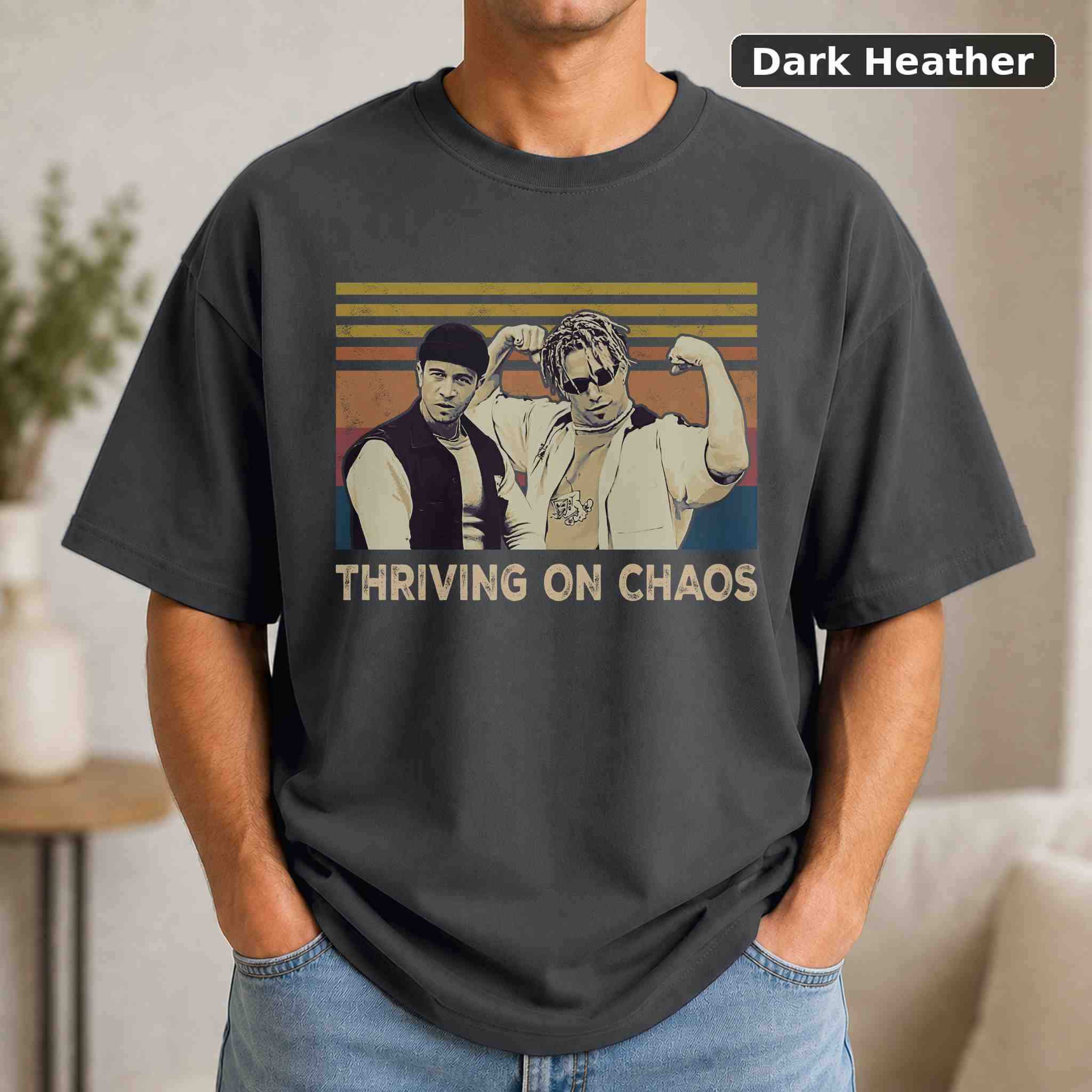Thriving On Chaos T-Shirt, Vintage Movie Quote Graphic Tee, Classic Film Fan Gift 3