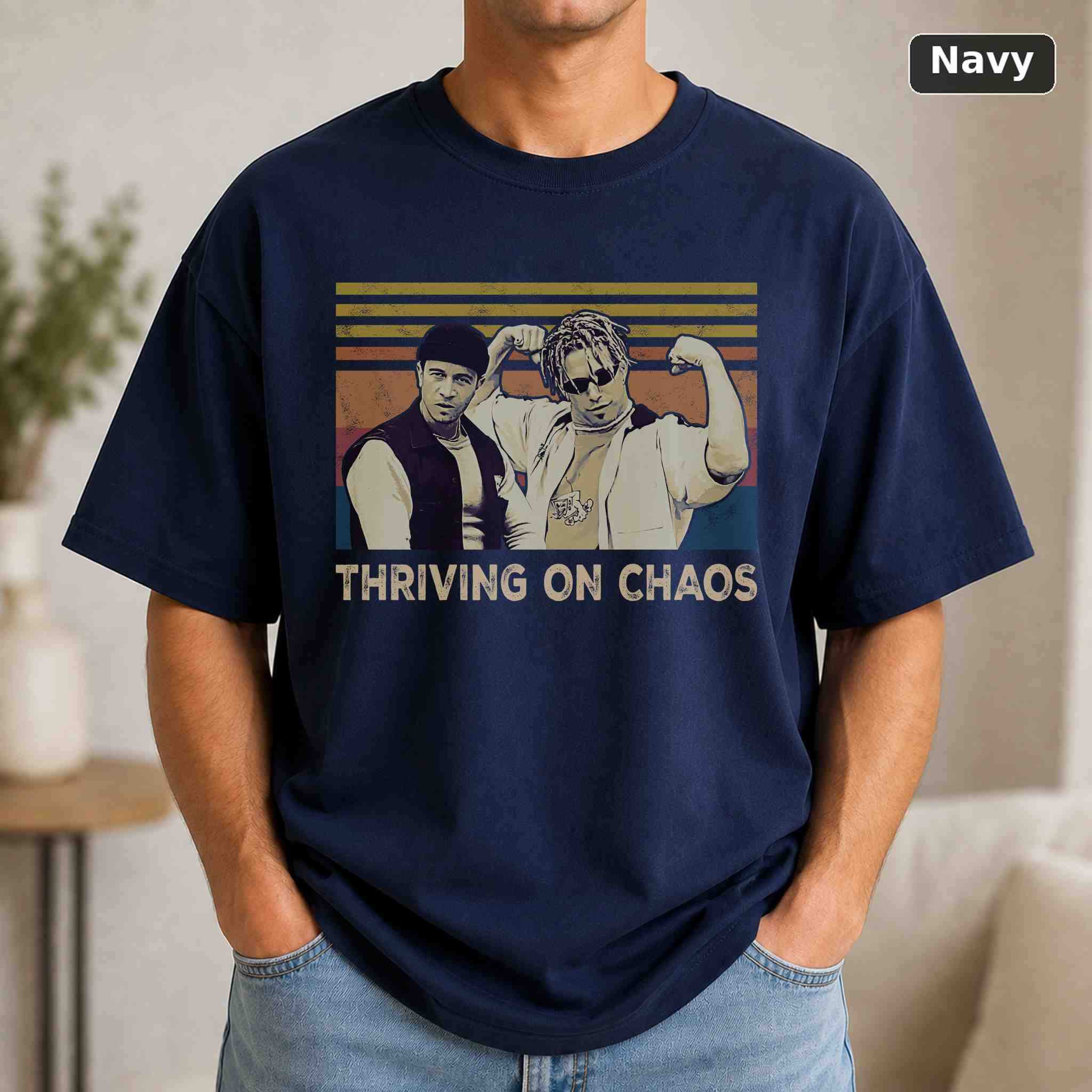 Thriving On Chaos T-Shirt, Vintage Movie Quote Graphic Tee, Classic Film Fan Gift 4