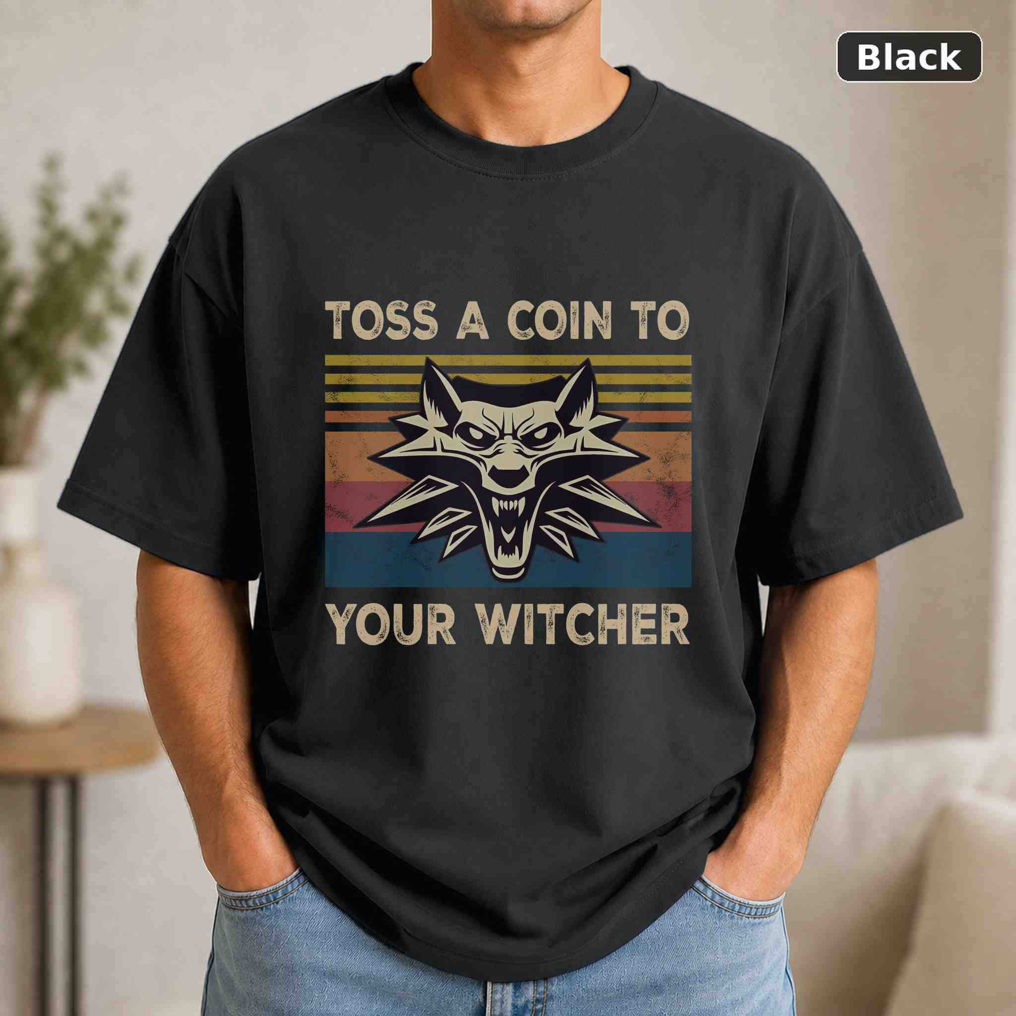 Toss A Coin To Your Witcher T-Shirt, The Witcher Fantasy Movie Graphic Tee, Fantasy Fan Gift