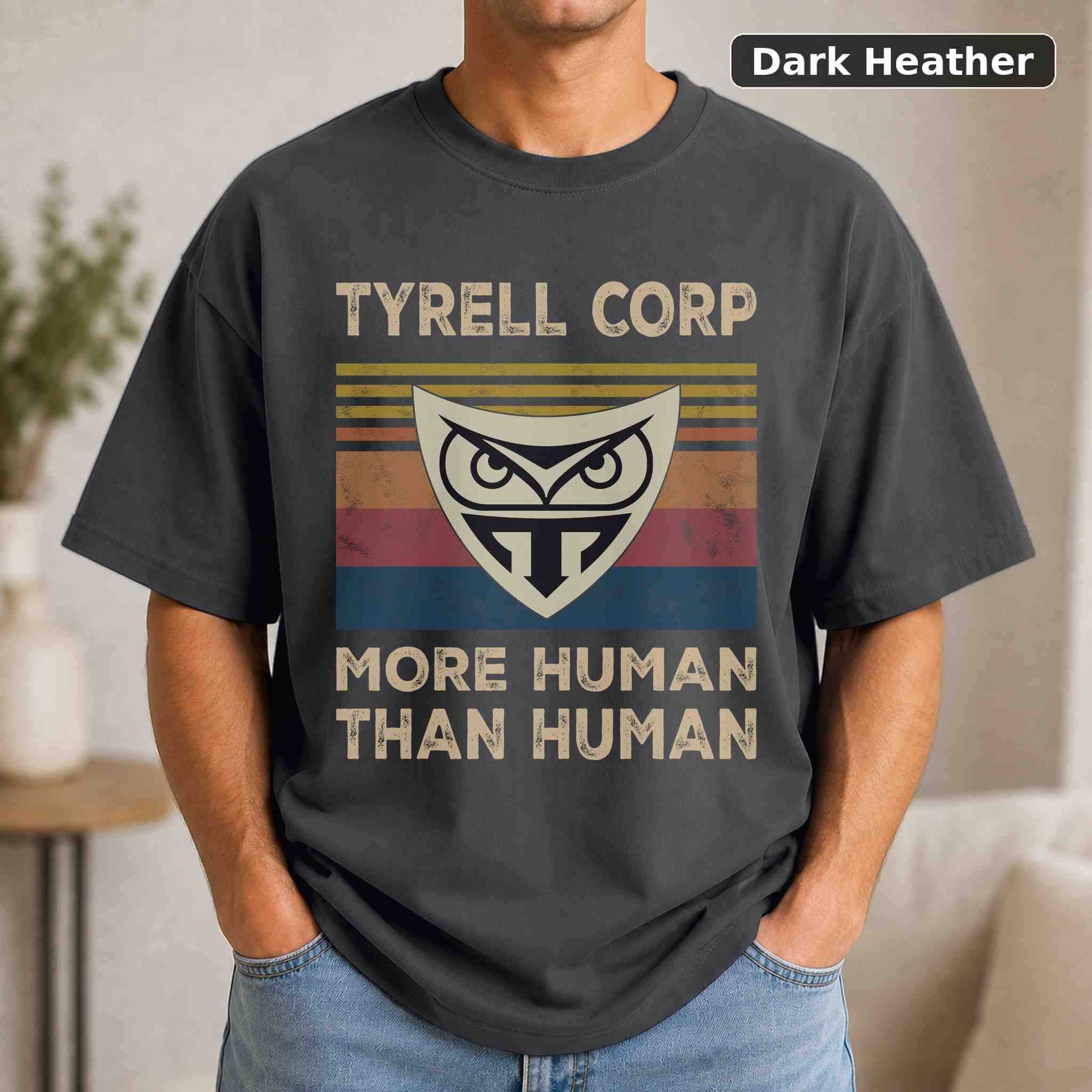 Tyrell Corp More Human Than Human T-Shirt, Blade Runner Sci-Fi Movie Graphic Tee, Sci-Fi Fan Gift 3