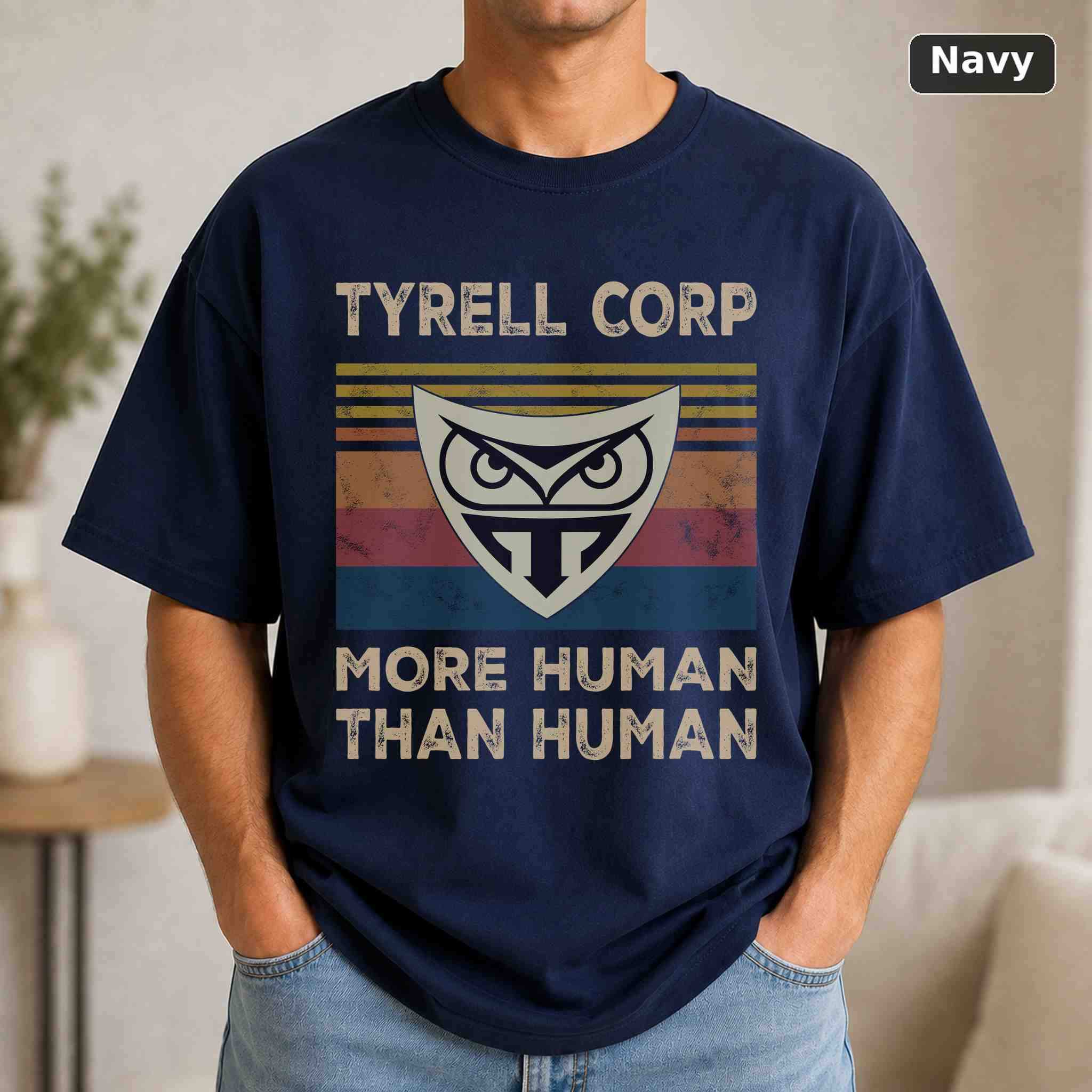 Tyrell Corp More Human Than Human T-Shirt, Blade Runner Sci-Fi Movie Graphic Tee, Sci-Fi Fan Gift 4