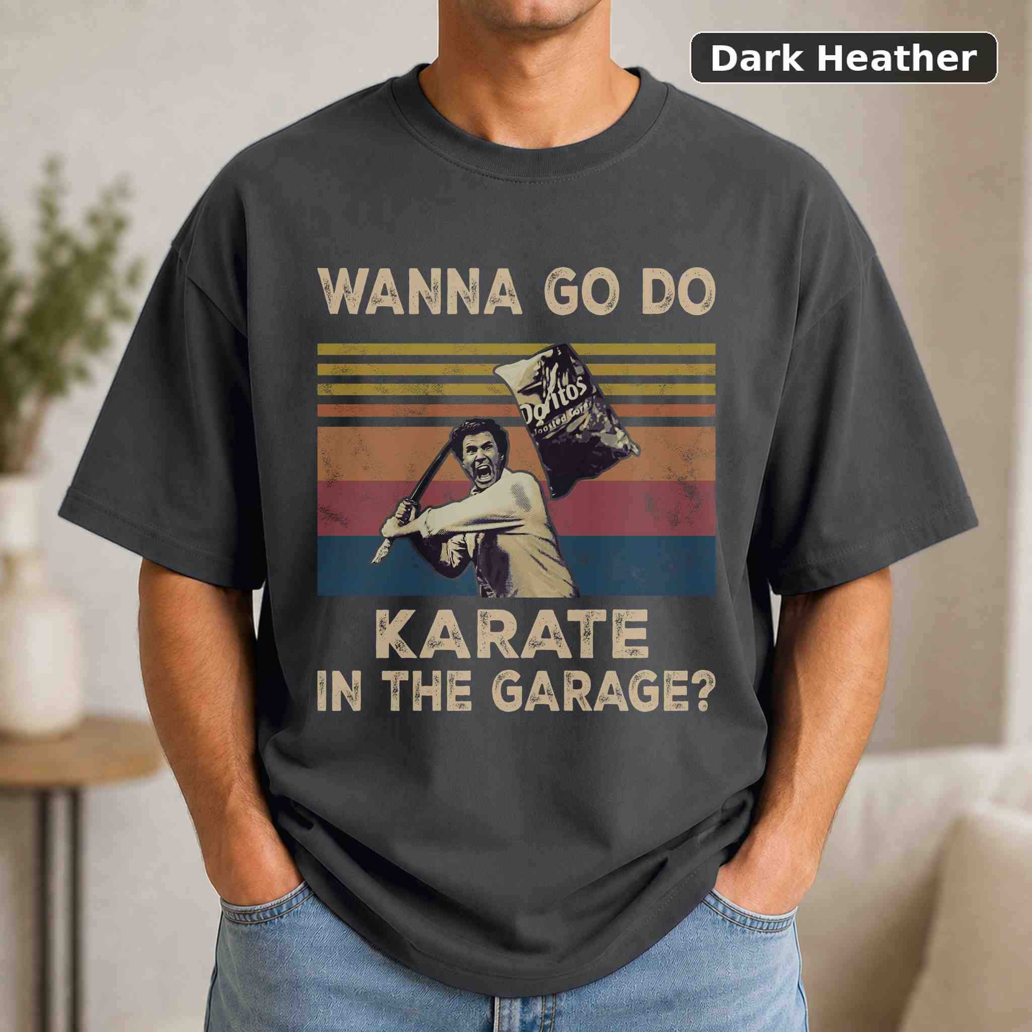 Wanna Go Do Karate In The Garage T-Shirt, Step Brothers Movie Graphic Tee, Classic Film Fan Gift 3