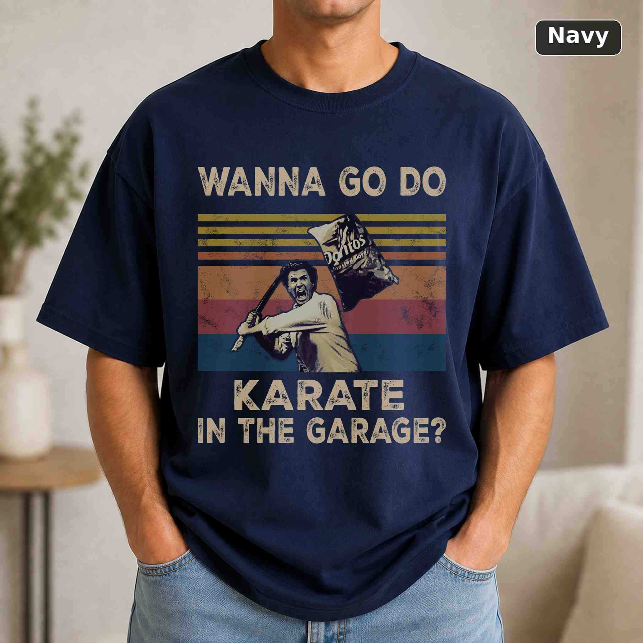 Wanna Go Do Karate In The Garage T-Shirt, Step Brothers Movie Graphic Tee, Classic Film Fan Gift 4