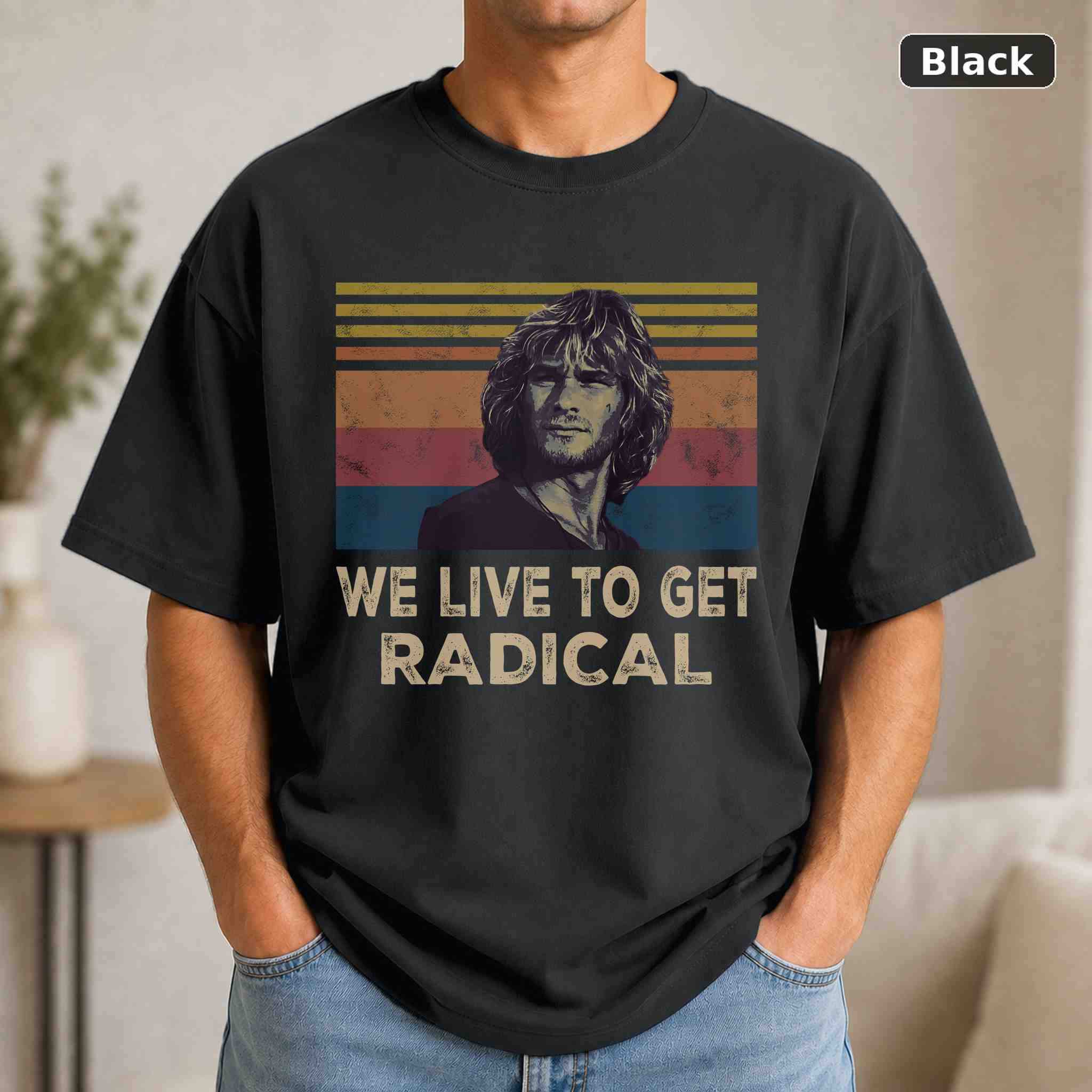 We Live To Get Radical T-Shirt, Teenage Mutant Ninja Turtles Movie Graphic Tee, Classic Film Fan Gift