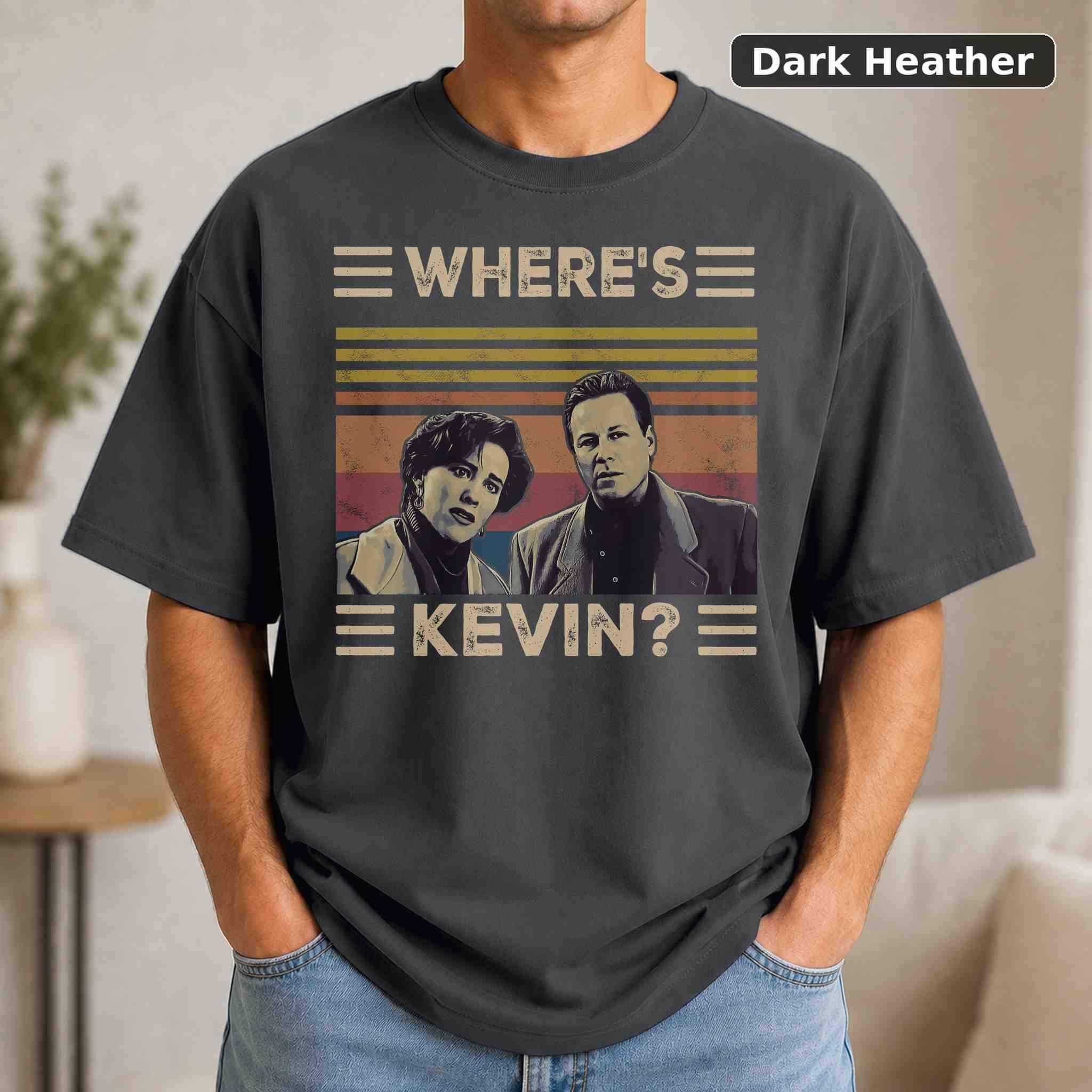 Where's Kevin Funny T-Shirt, Home Alone Christmas Movie Graphic Tee, Holiday Film Fan Gift 3