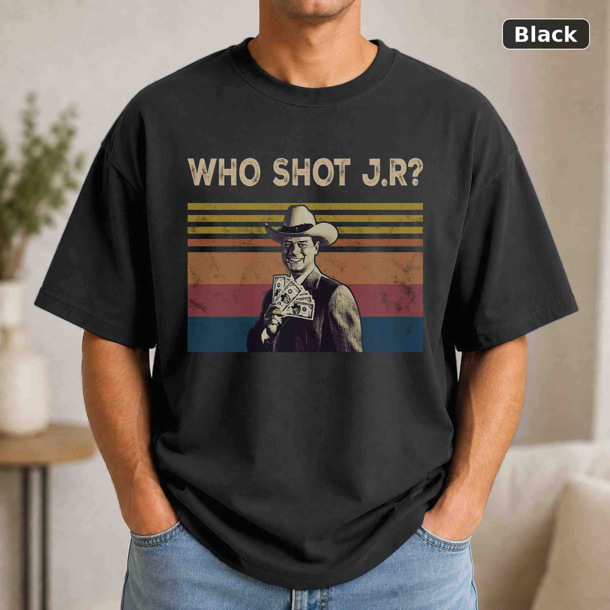 Who Shot JR Retro T-Shirt, Dallas TV Show Graphic Tee, TV Fan Gift Who Shot JR Retro T-Shirt, Dallas TV Show Graphic Tee, TV Fan Gift