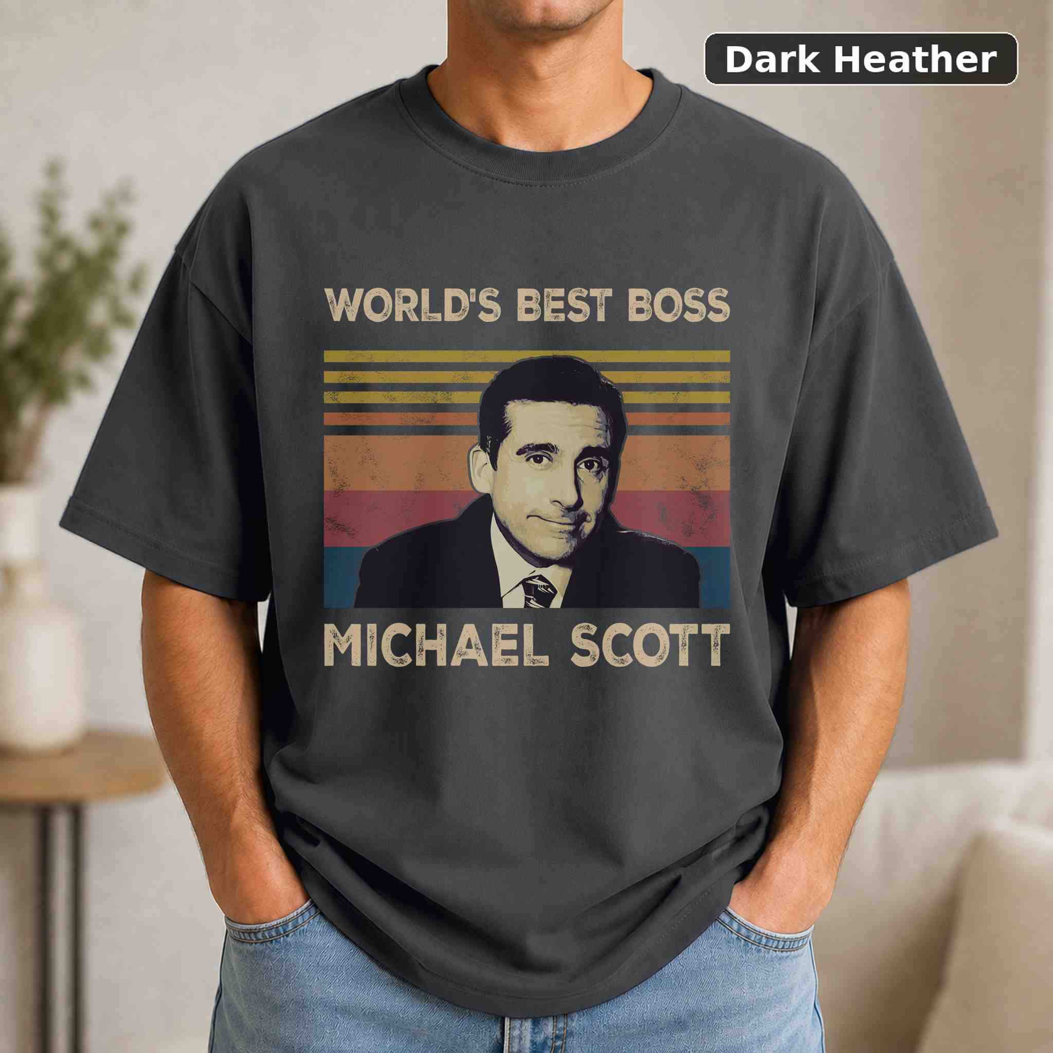 World's Best Boss Michael Scott T-Shirt, The Office TV Show Graphic Tee, TV Fan Gift 3