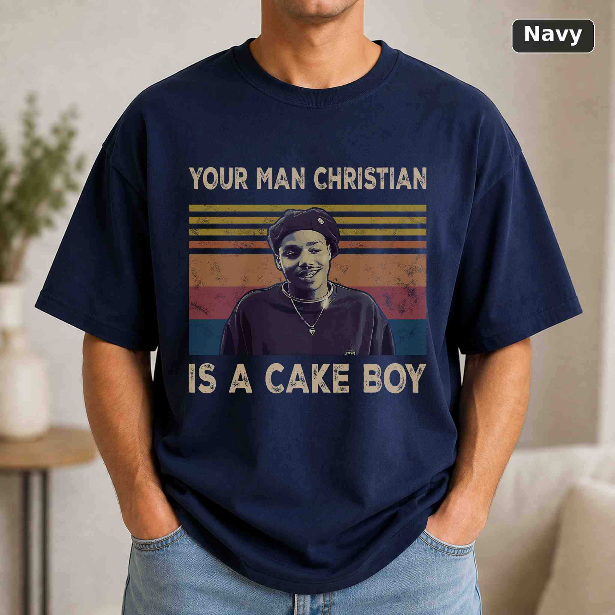 Your Man Christian Is A Cake Boy T-Shirt, Bloodsport Movie Graphic Tee, Classic Film Fan Gift 4