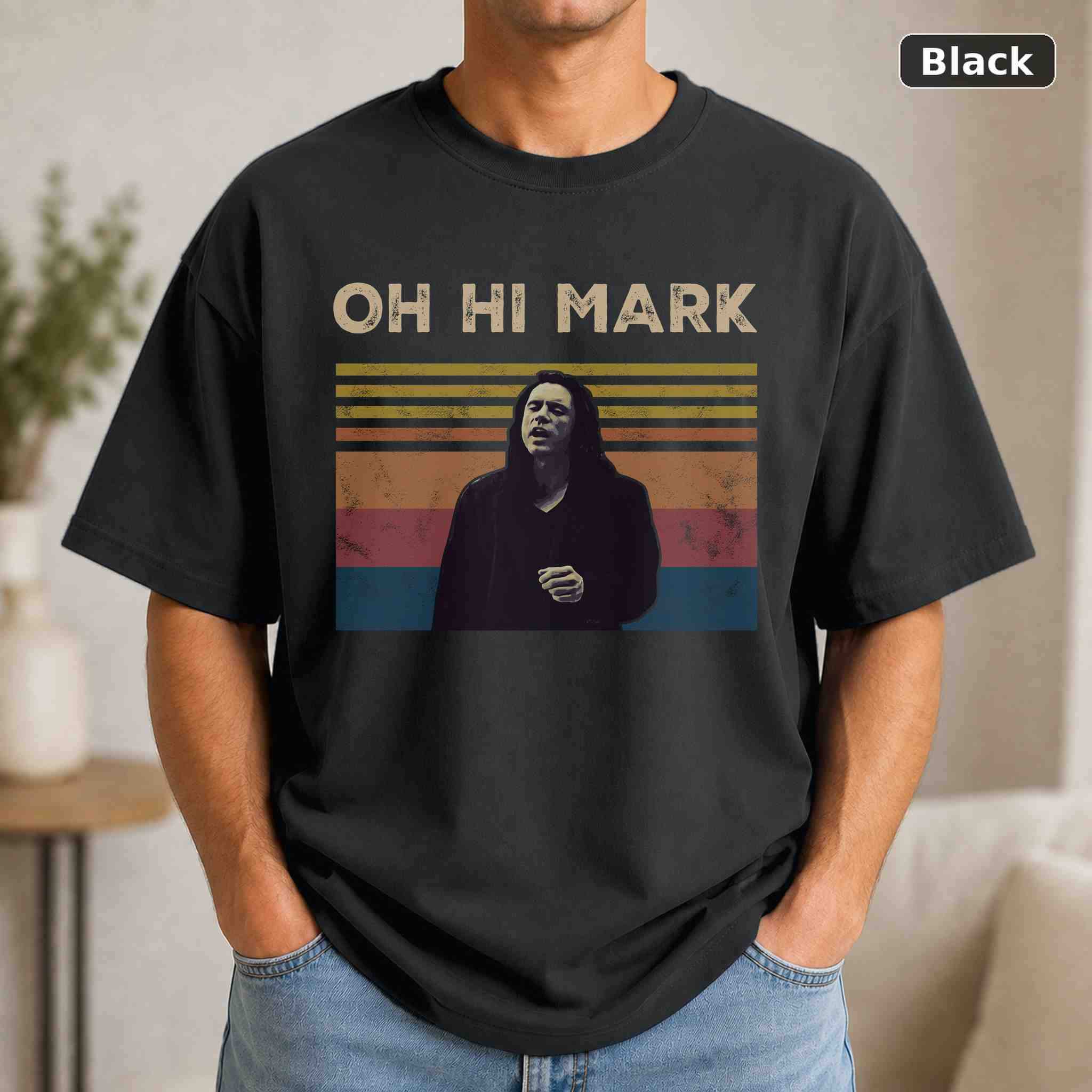 Oh Hi Mark T-Shirt, Vintage Movie Quote Graphic Tee, Classic Film Fan Gift