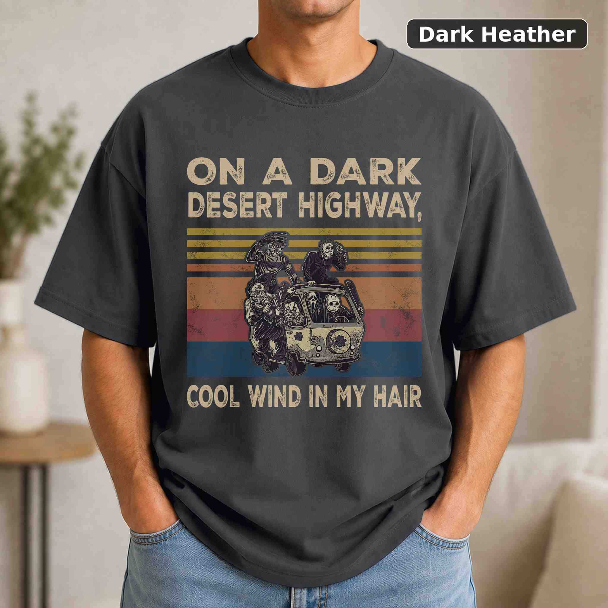 On A Dark Desert Highway T-Shirt, Vintage Movie Quote Graphic Tee, Classic Film Fan Gift 3