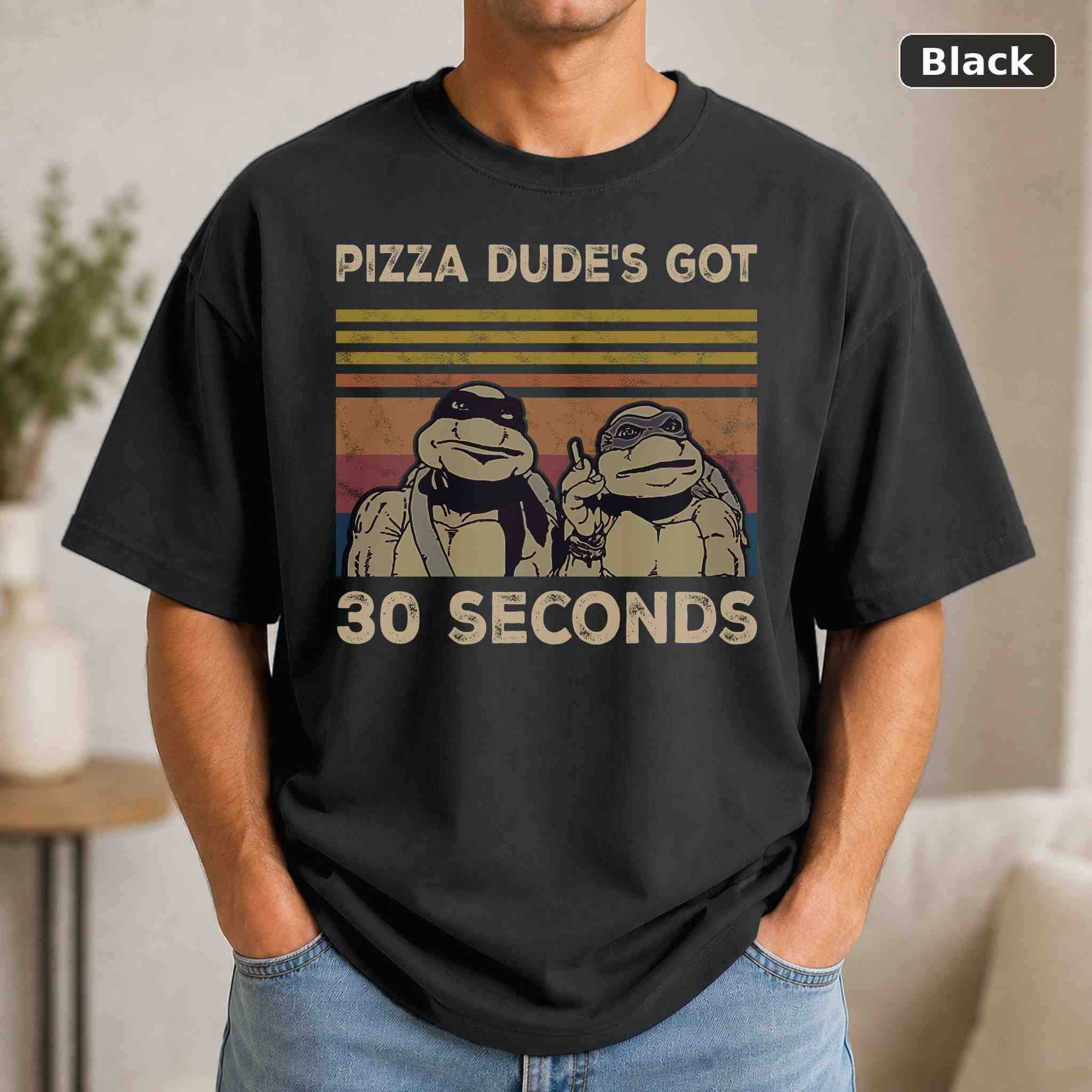 Pizza Dude’s Got 30 Seconds T-Shirt, Vintage Movie Quote Graphic Tee, Classic Film Fan Gift Pizza Dude’s Got 30 Seconds T-Shirt, Vintage Movie Quote Graphic Tee, Classic Film Fan Gift
