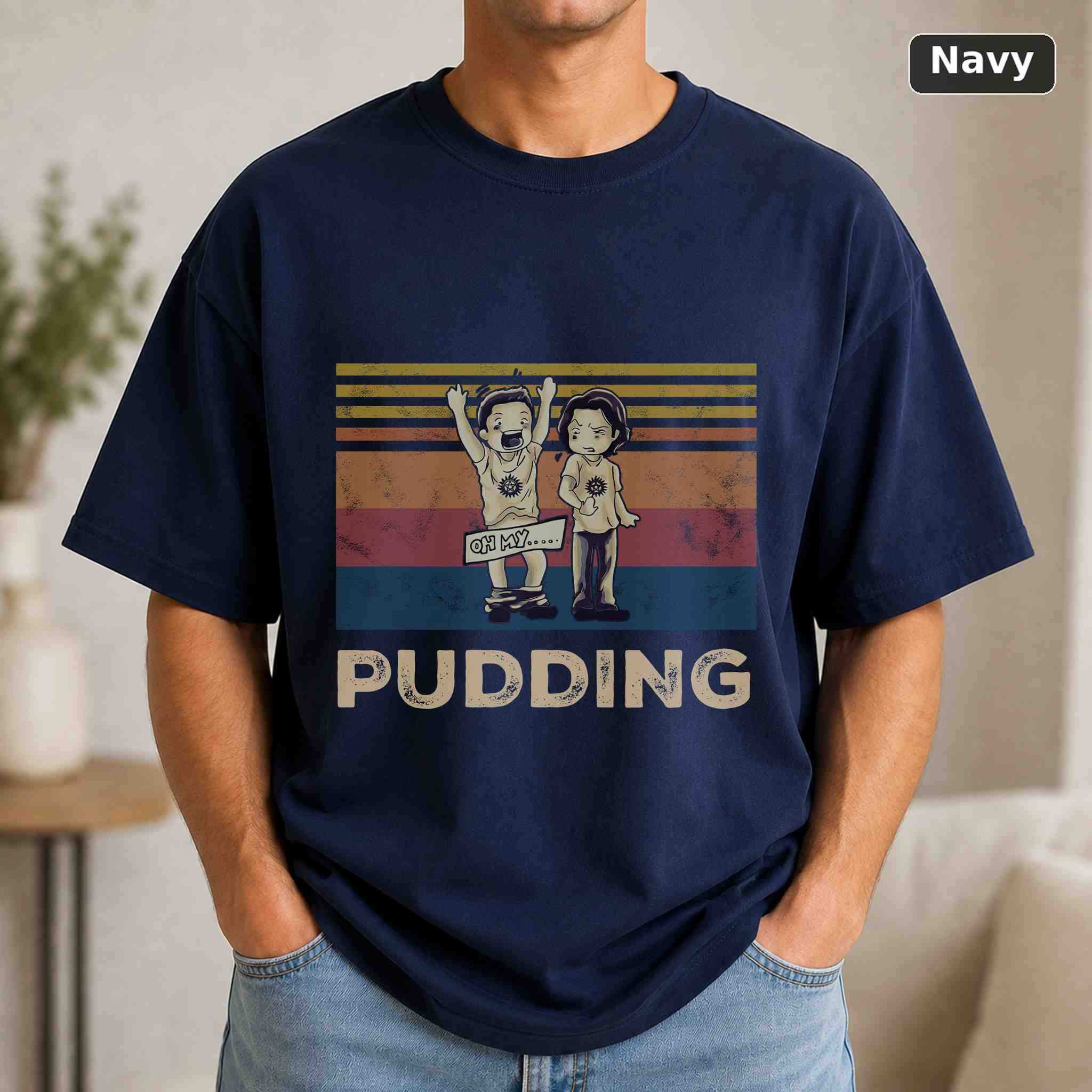 Pudding Sam Dean T-Shirt, Vintage Movie Quote Graphic Tee, Classic Film Fan Gift 4