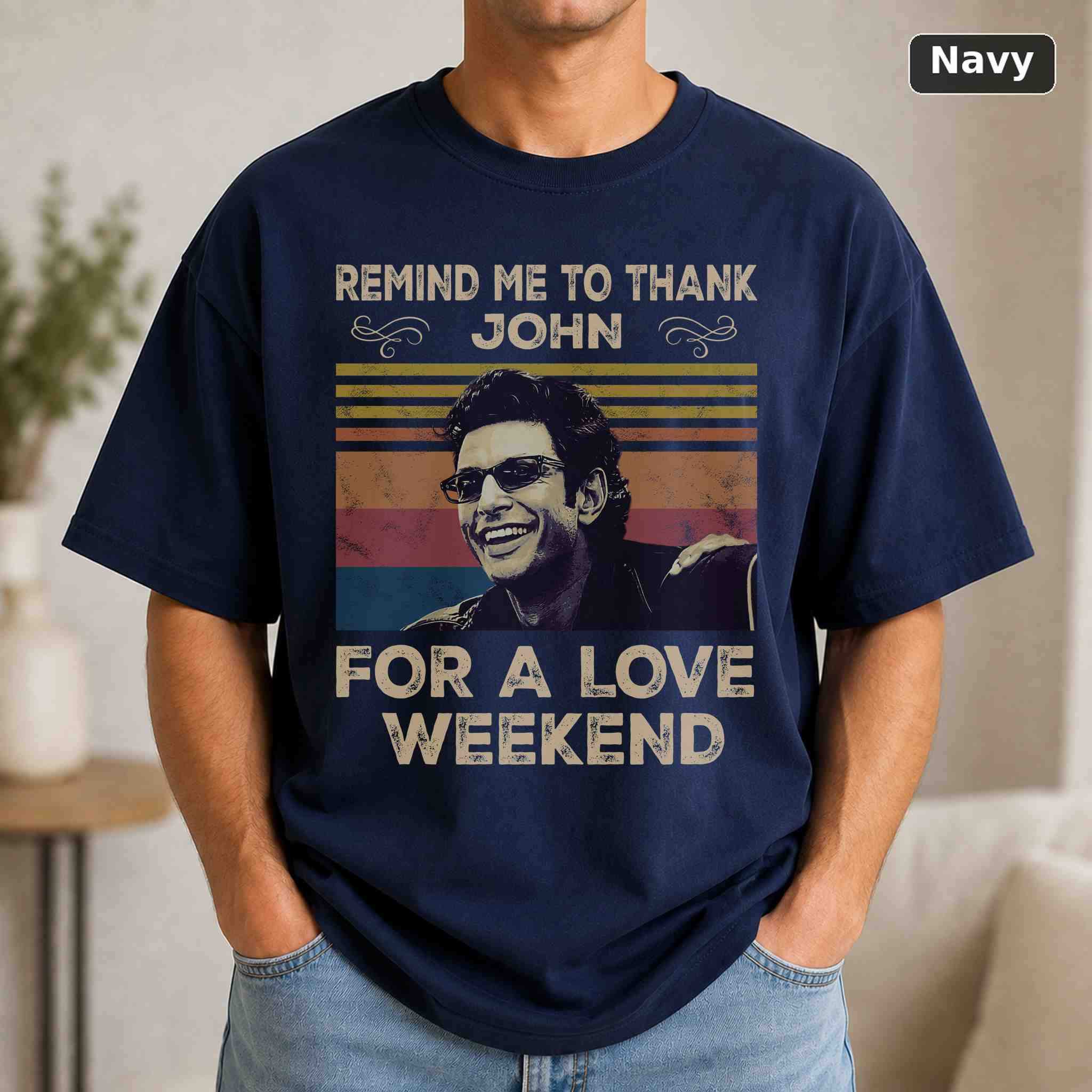 Remind Me To Thank John For A Lovely Weekend T-Shirt, Vintage Movie Quote Graphic Tee, Classic Film Fan Gift 4