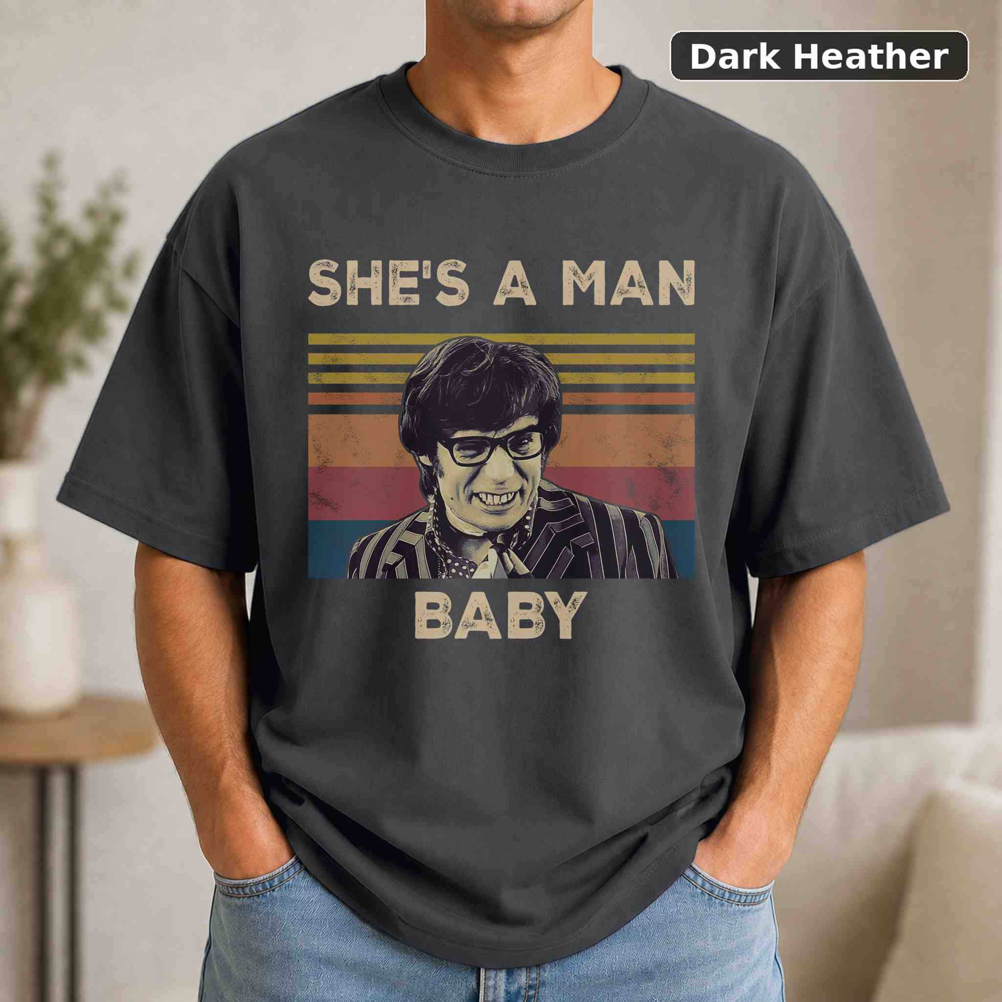 She's A Man Baby T-Shirt, Vintage Movie Quote Graphic Tee, Classic Film Fan Gift 3