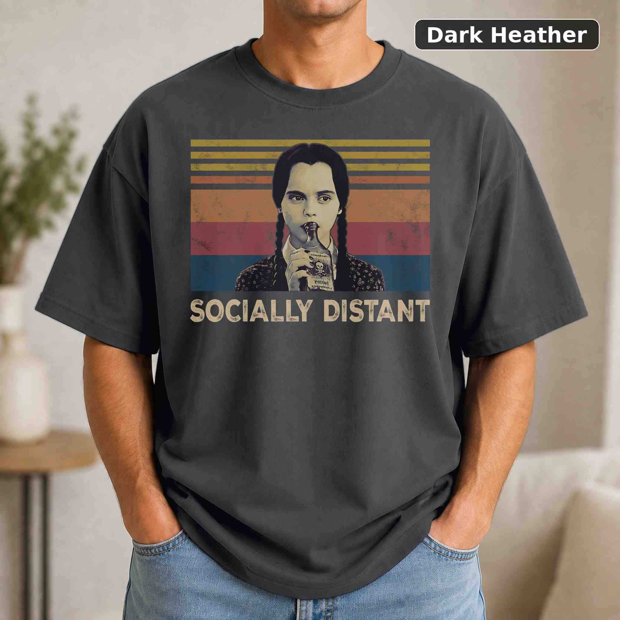 Socially Distant Shirt T-Shirt, Vintage Movie Quote Graphic Tee, Classic Film Fan Gift 3