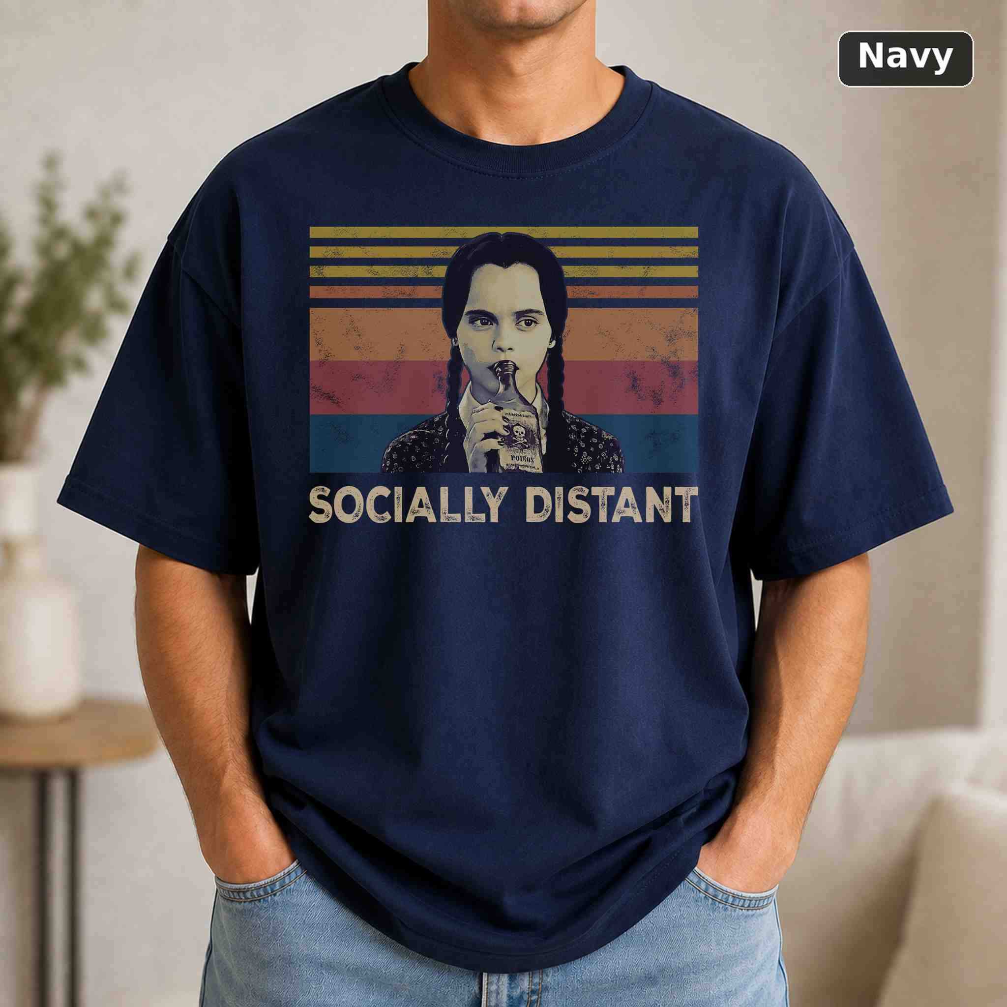 Socially Distant Shirt T-Shirt, Vintage Movie Quote Graphic Tee, Classic Film Fan Gift 4