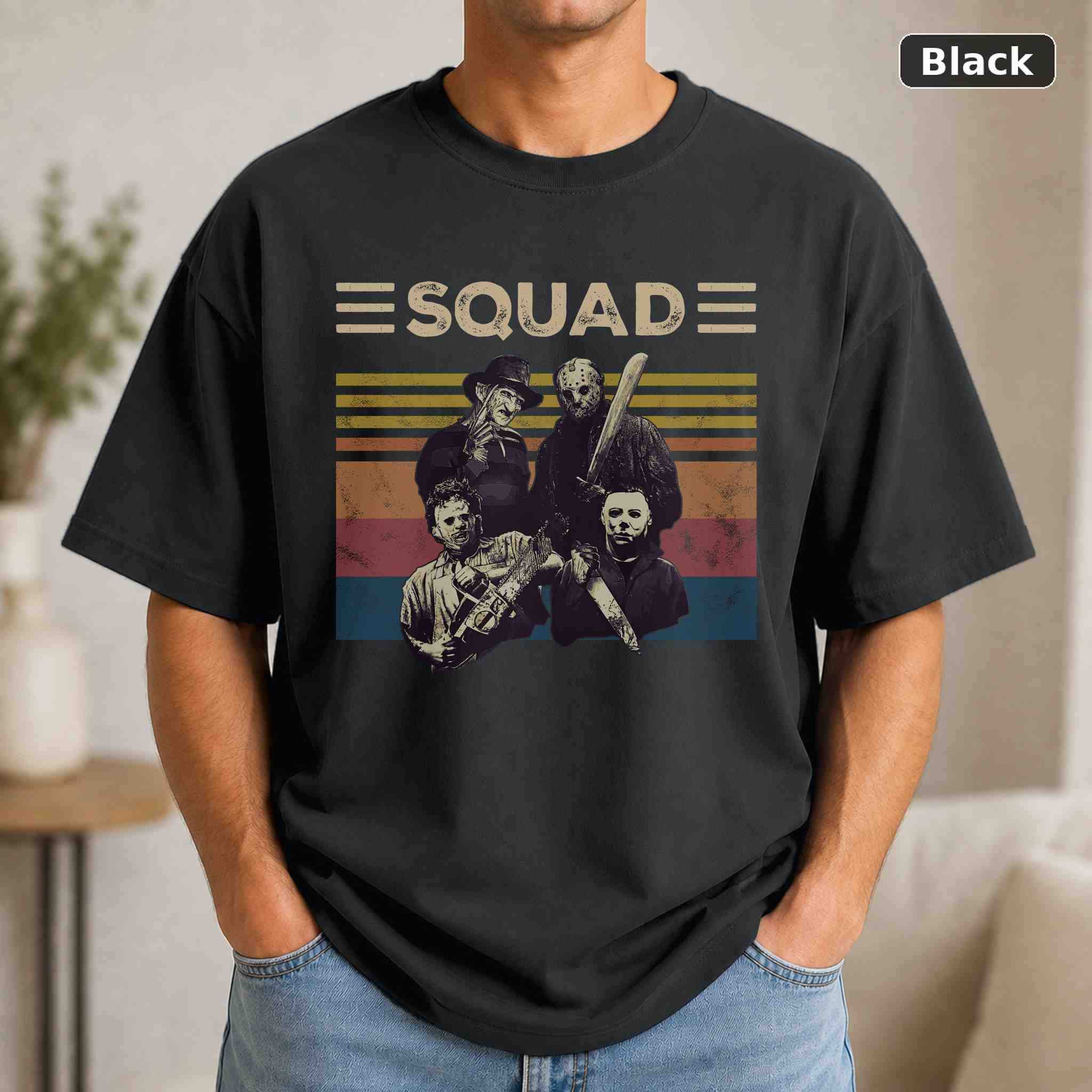 Squad Halloween Horror T-Shirt, Vintage Movie Quote Graphic Tee, Classic Film Fan Gift Squad Halloween Horror T-Shirt, Vintage Movie Quote Graphic Tee, Classic Film Fan Gift