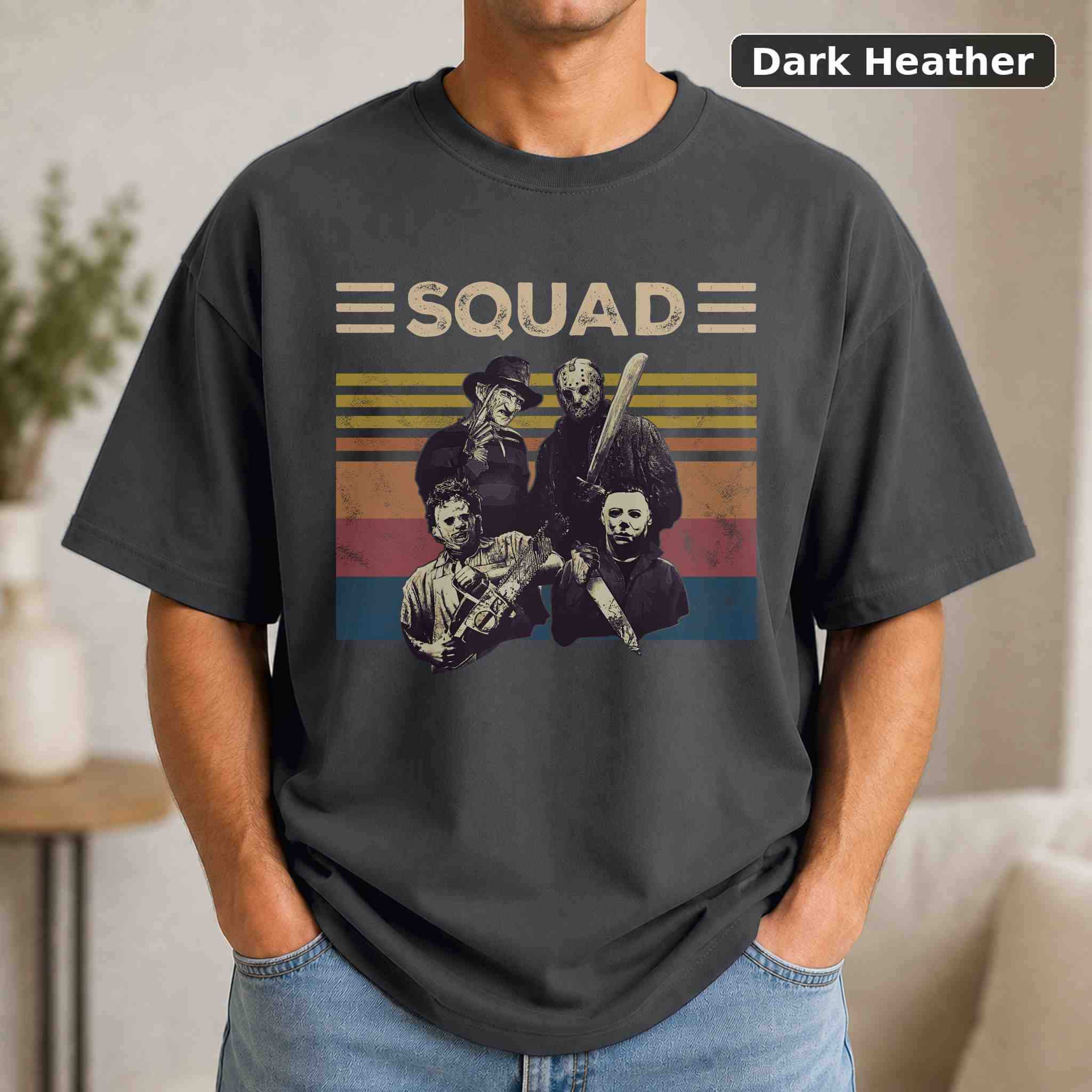 Squad Halloween Horror T-Shirt, Vintage Movie Quote Graphic Tee, Classic Film Fan Gift 3