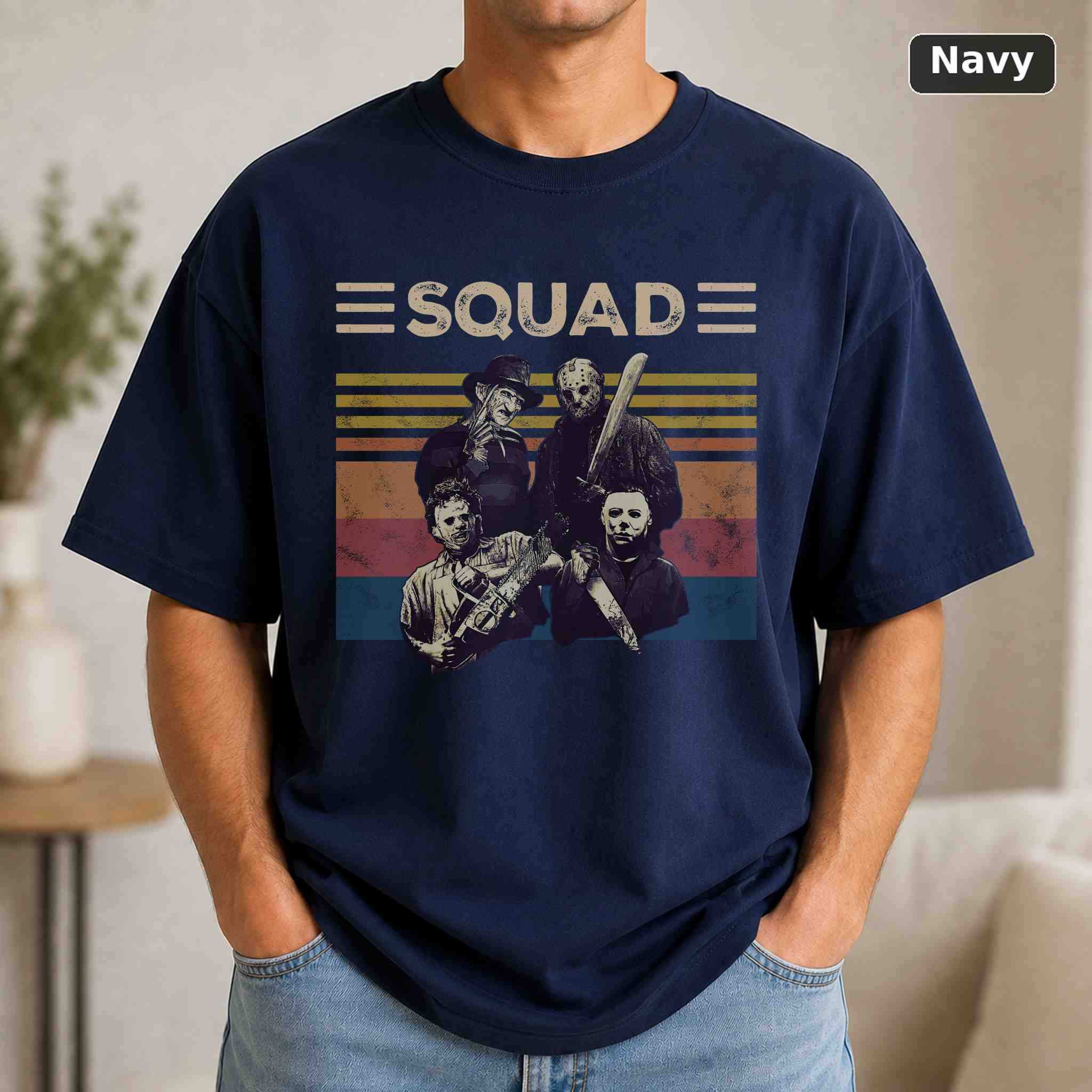 Squad Halloween Horror T-Shirt, Vintage Movie Quote Graphic Tee, Classic Film Fan Gift 4