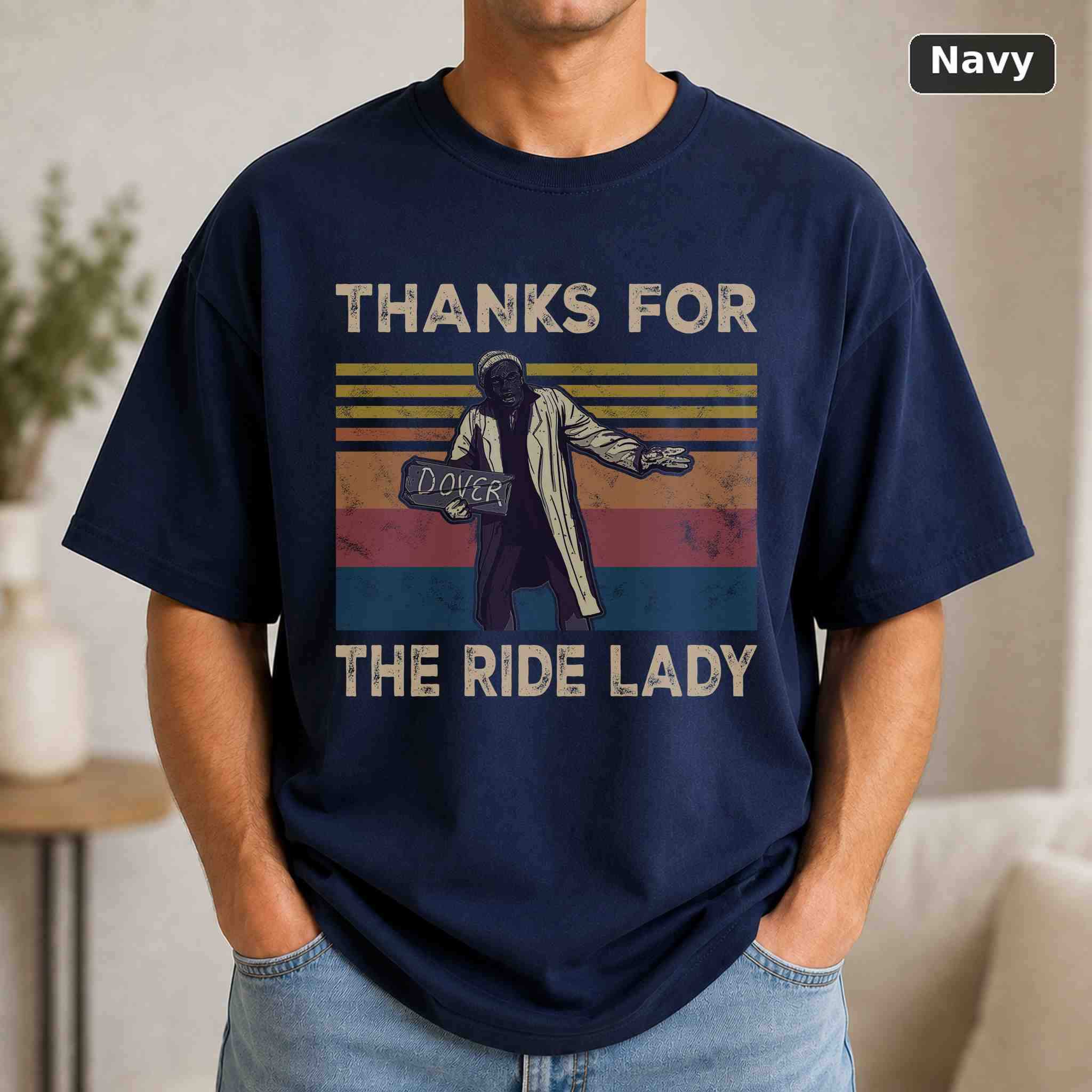 Thanks For The Ride Lady T-Shirt, Vintage Movie Quote Graphic Tee, Classic Film Fan Gift 4