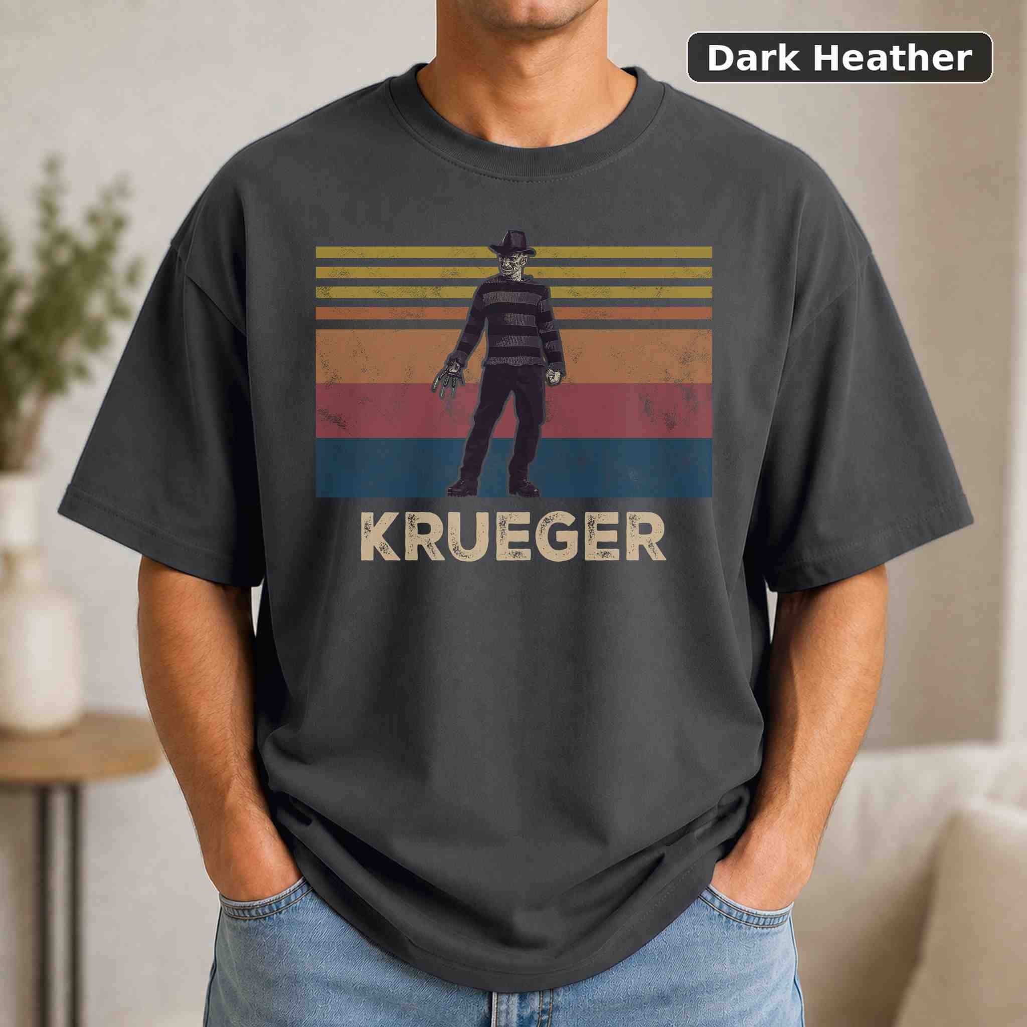 Freddy Krueger Halloween Horror T-Shirt, Vintage Movie Graphic Tee, Retro Film Fan Gift 3