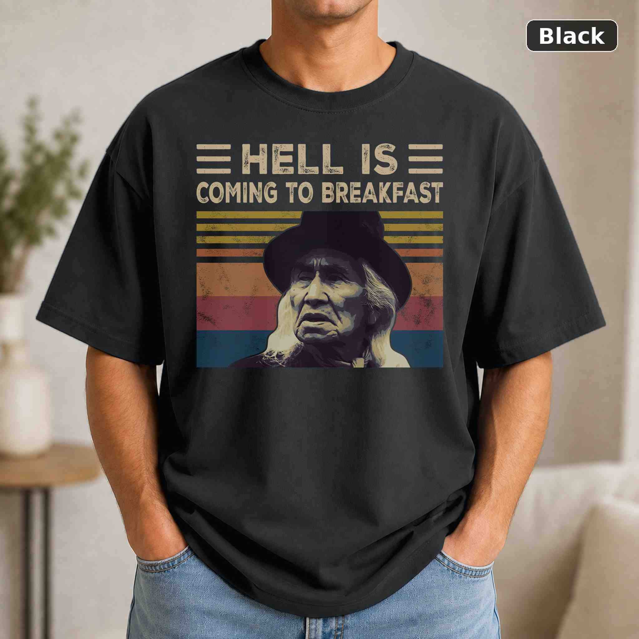 Hell Is Coming To Breakfast T-Shirt, Vintage Movie Graphic Tee, Retro Film Fan Gift Hell Is Coming To Breakfast T-Shirt, Vintage Movie Graphic Tee, Retro Film Fan Gift