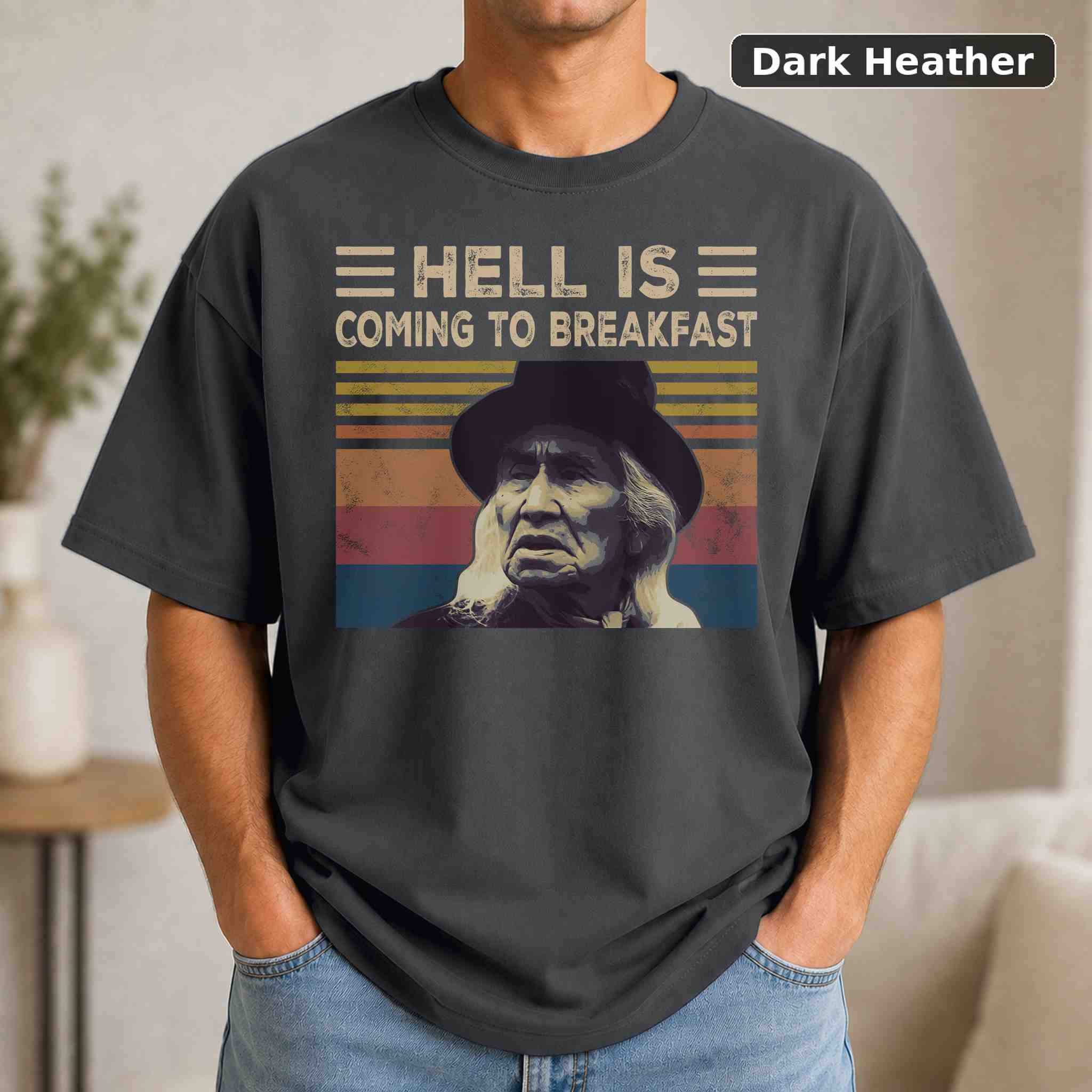 Hell Is Coming To Breakfast T-Shirt, Vintage Movie Graphic Tee, Retro Film Fan Gift 3