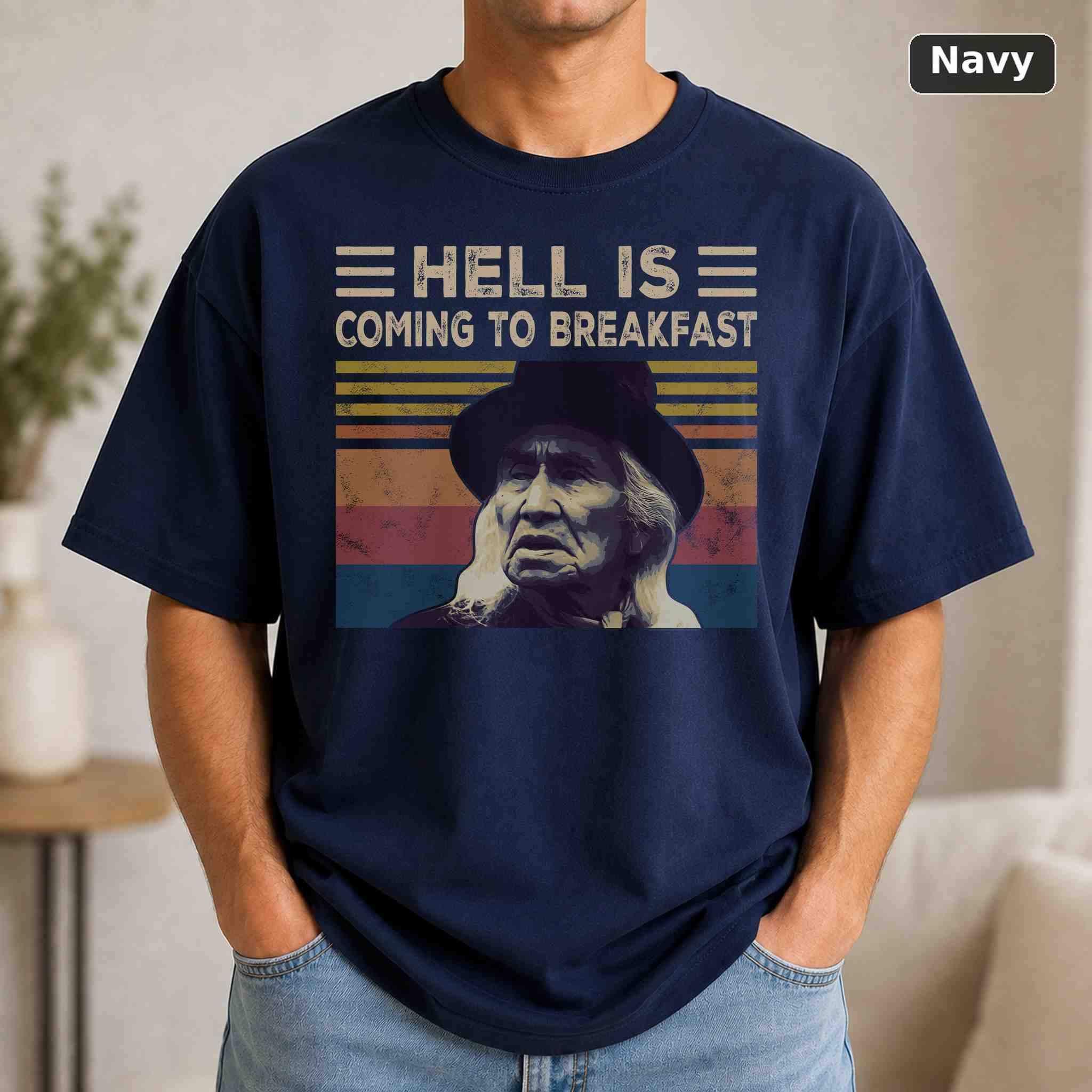 Hell Is Coming To Breakfast T-Shirt, Vintage Movie Graphic Tee, Retro Film Fan Gift 4