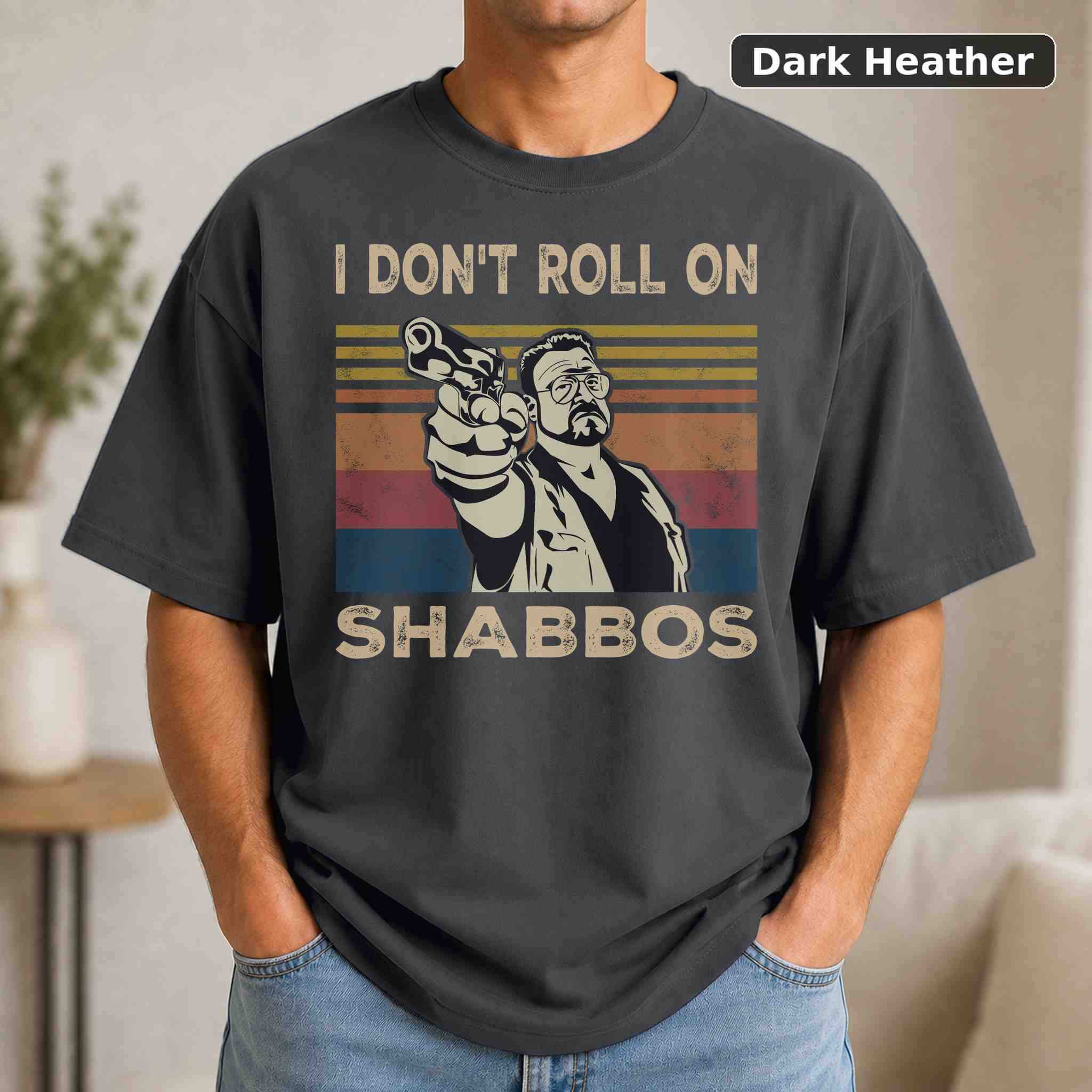 I Don't Roll On Shabbos T-Shirt, Vintage Movie Graphic Tee, Retro Film Fan Gift 3
