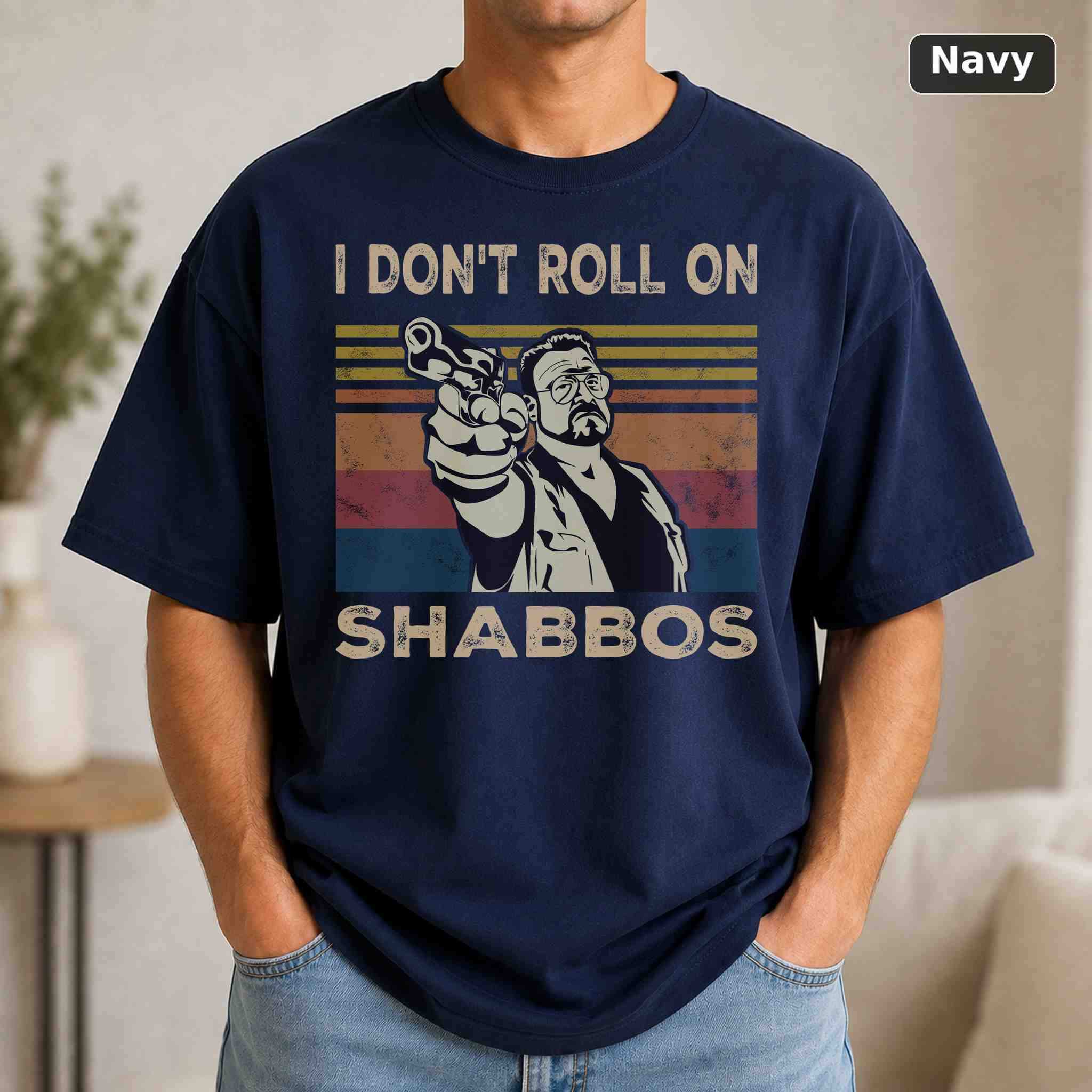 I Don't Roll On Shabbos T-Shirt, Vintage Movie Graphic Tee, Retro Film Fan Gift 4