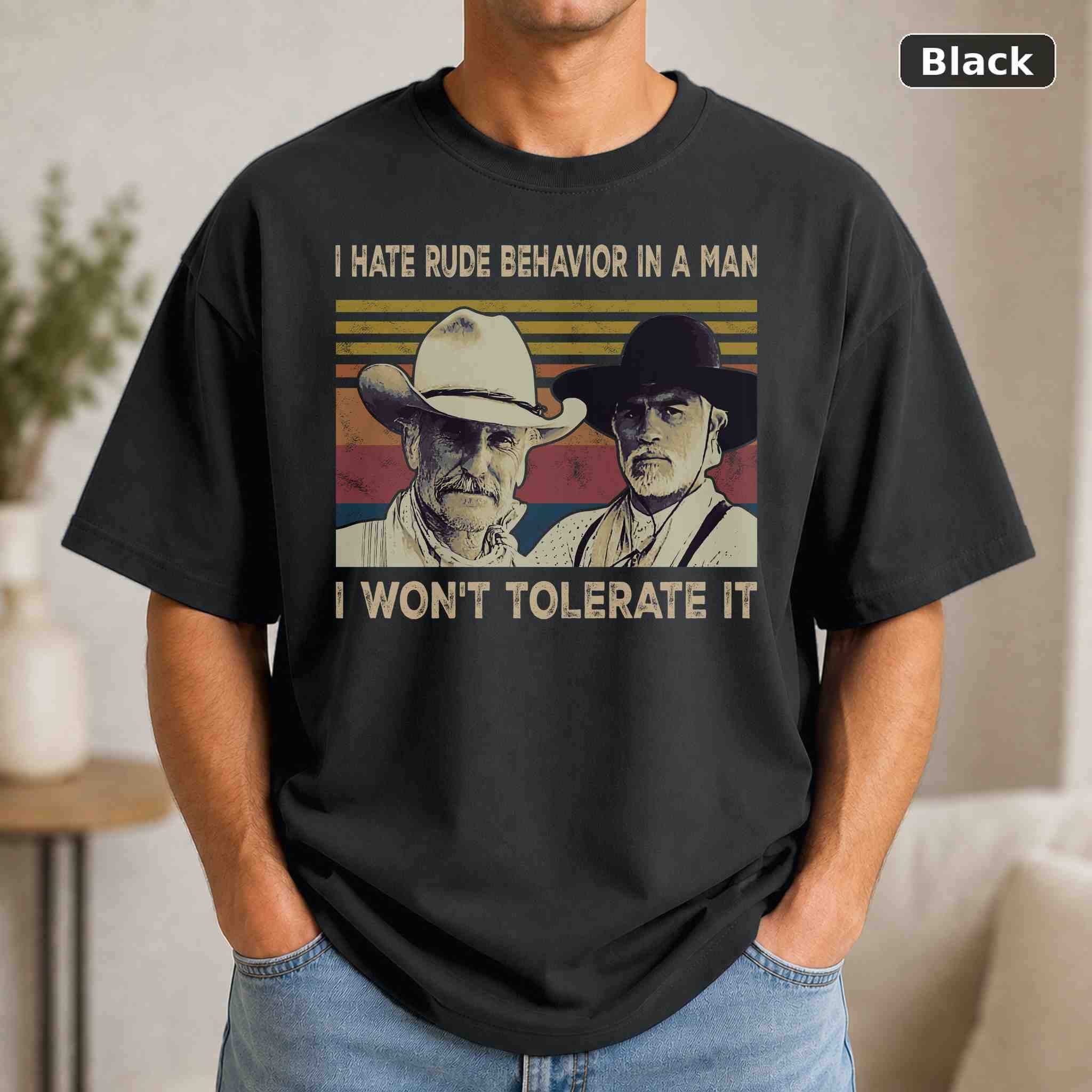 I Hate Rude Behavior In A Man T-Shirt, Vintage Movie Graphic Tee, Retro Film Fan Gift I Hate Rude Behavior In A Man T-Shirt, Vintage Movie Graphic Tee, Retro Film Fan Gift