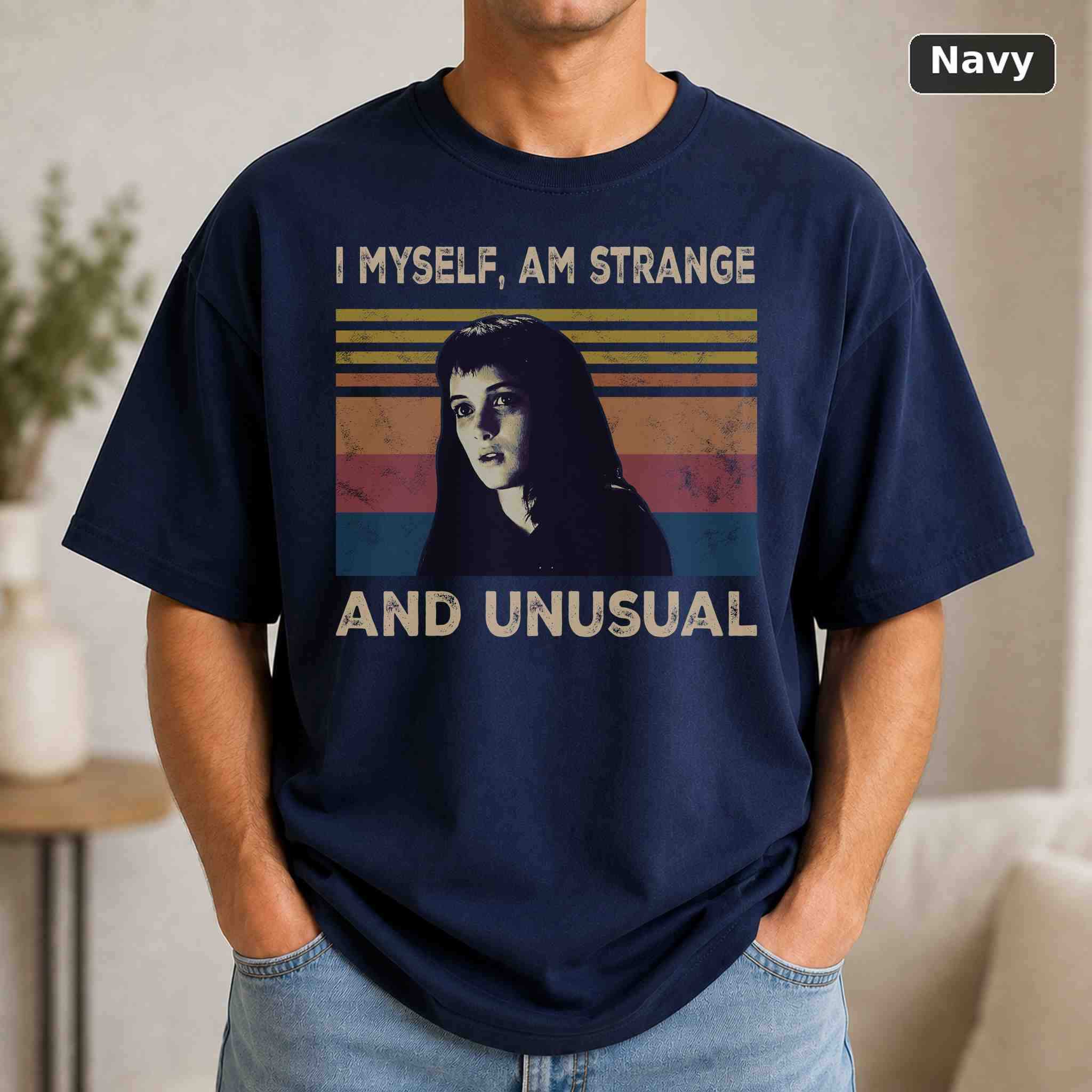 I Myself Am Strange And Unusual T-Shirt, Vintage Movie Graphic Tee, Retro Film Fan Gift 4